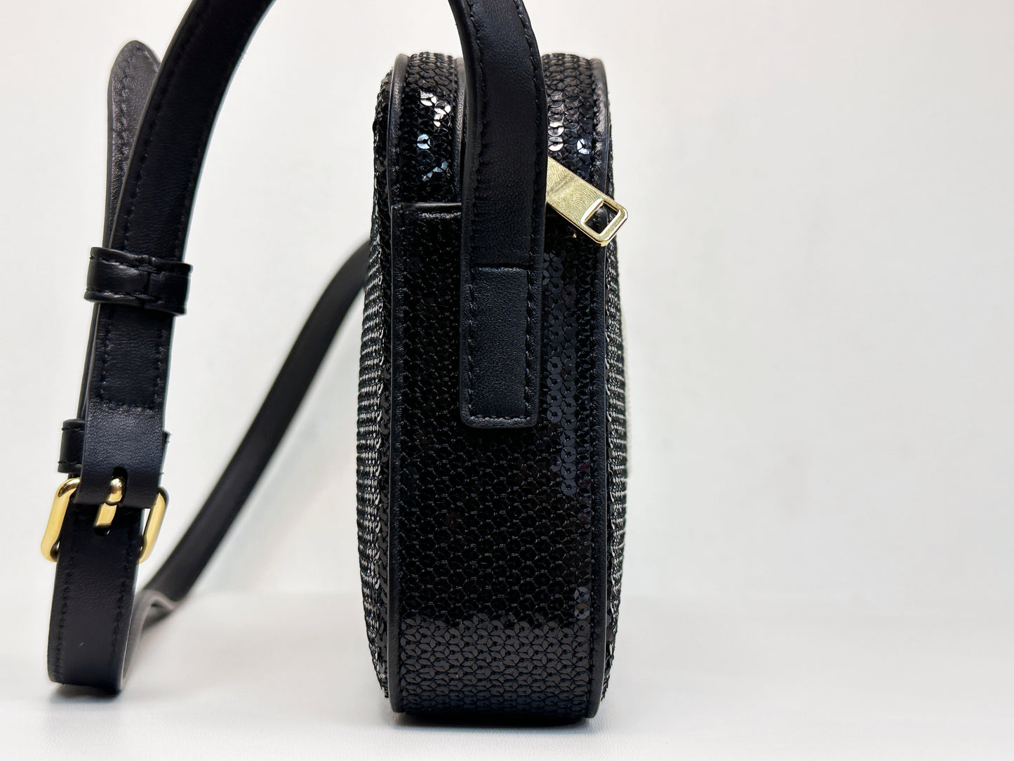 CELINE Camera shoulder bag leather Triomphe in sequins with Celine