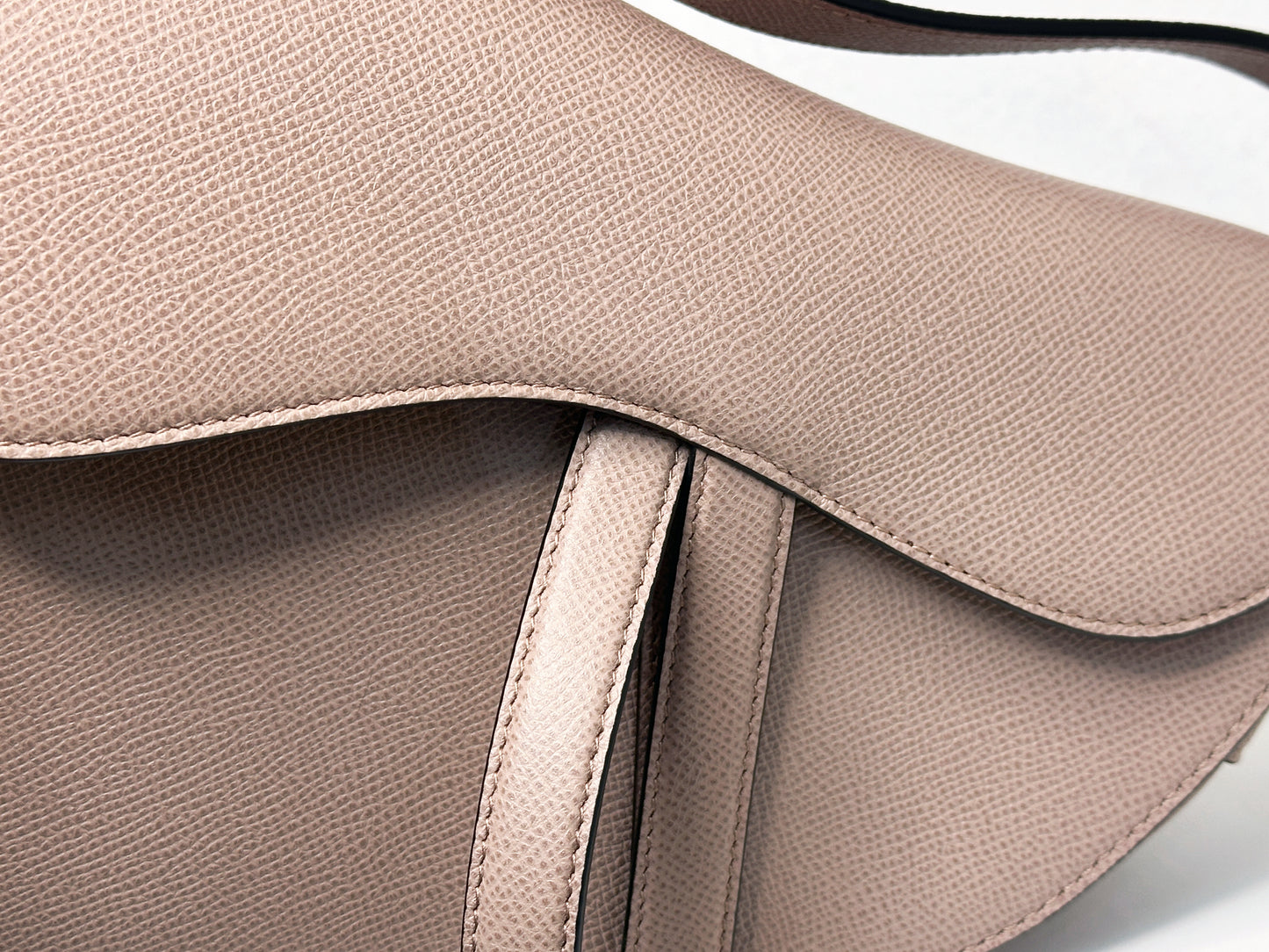 Christian Dior Saddle Bag with Strap Golden Saddle Nude Brush Grained Calfskin 2023 year