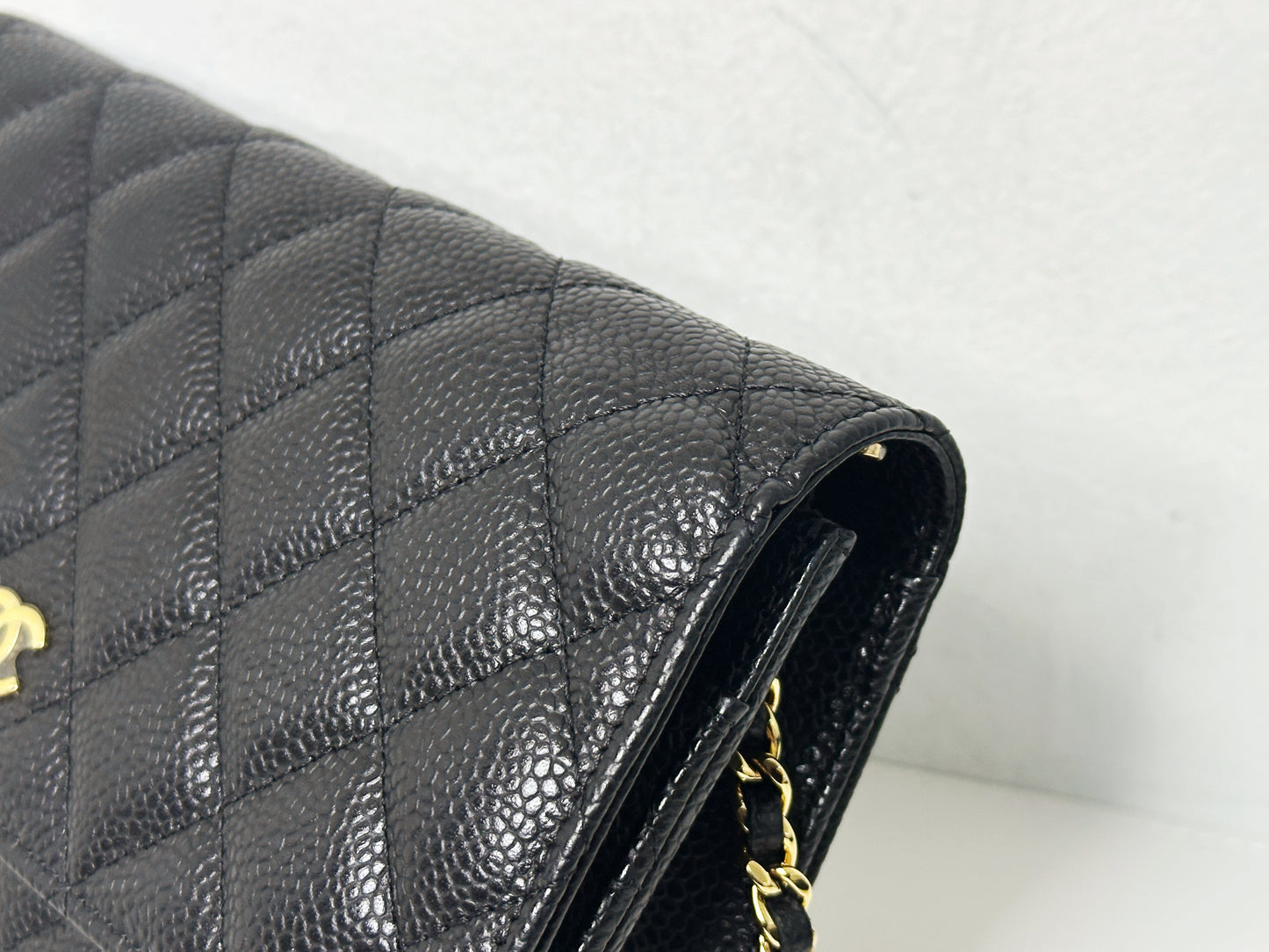 Chanel Classic Wallet on Chain Caviar Black GHW TJ8P microchip