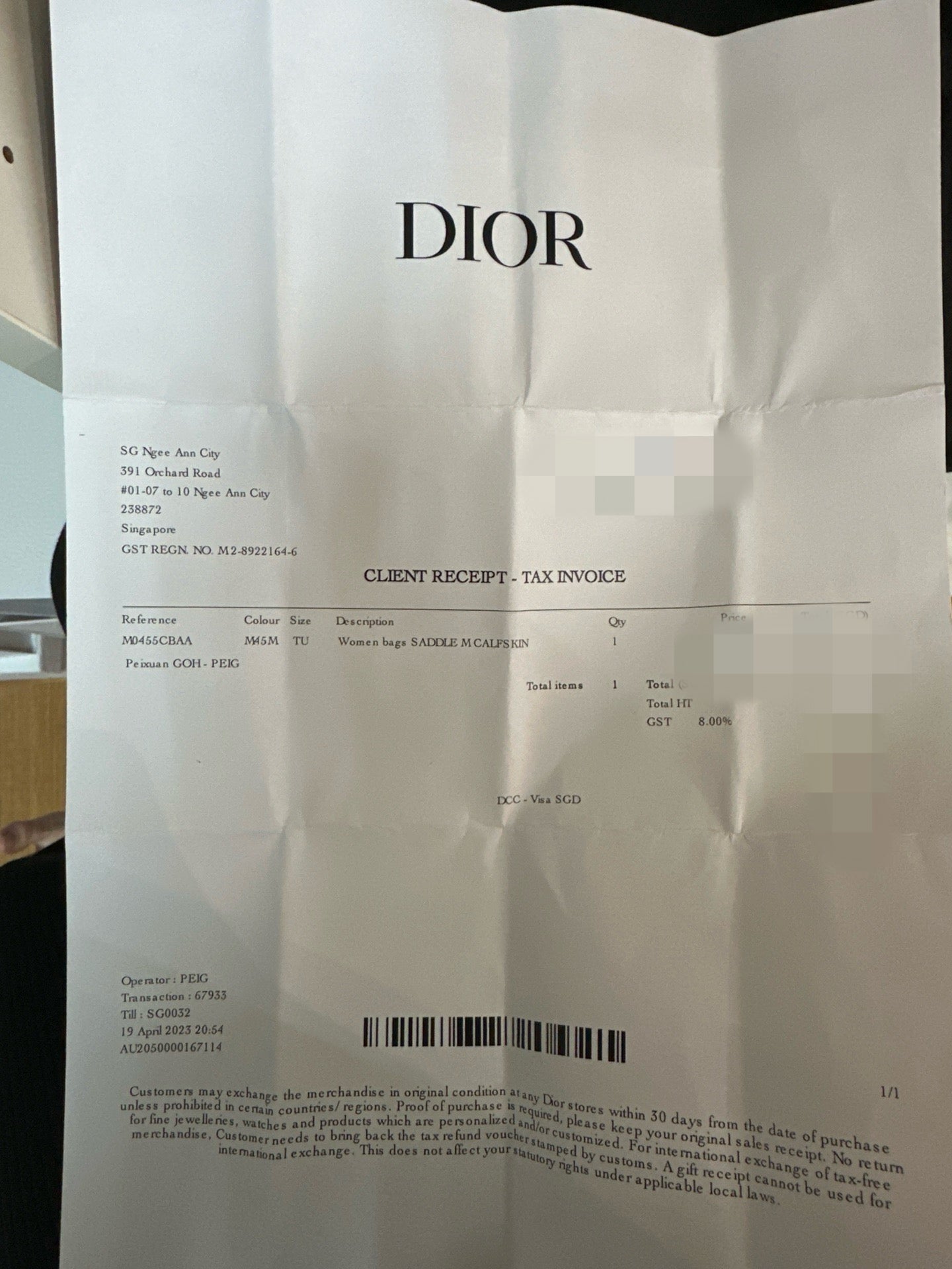 Christian Dior Saddle Bag With Strap Warm Taupe Grained Calfskin 2023 year