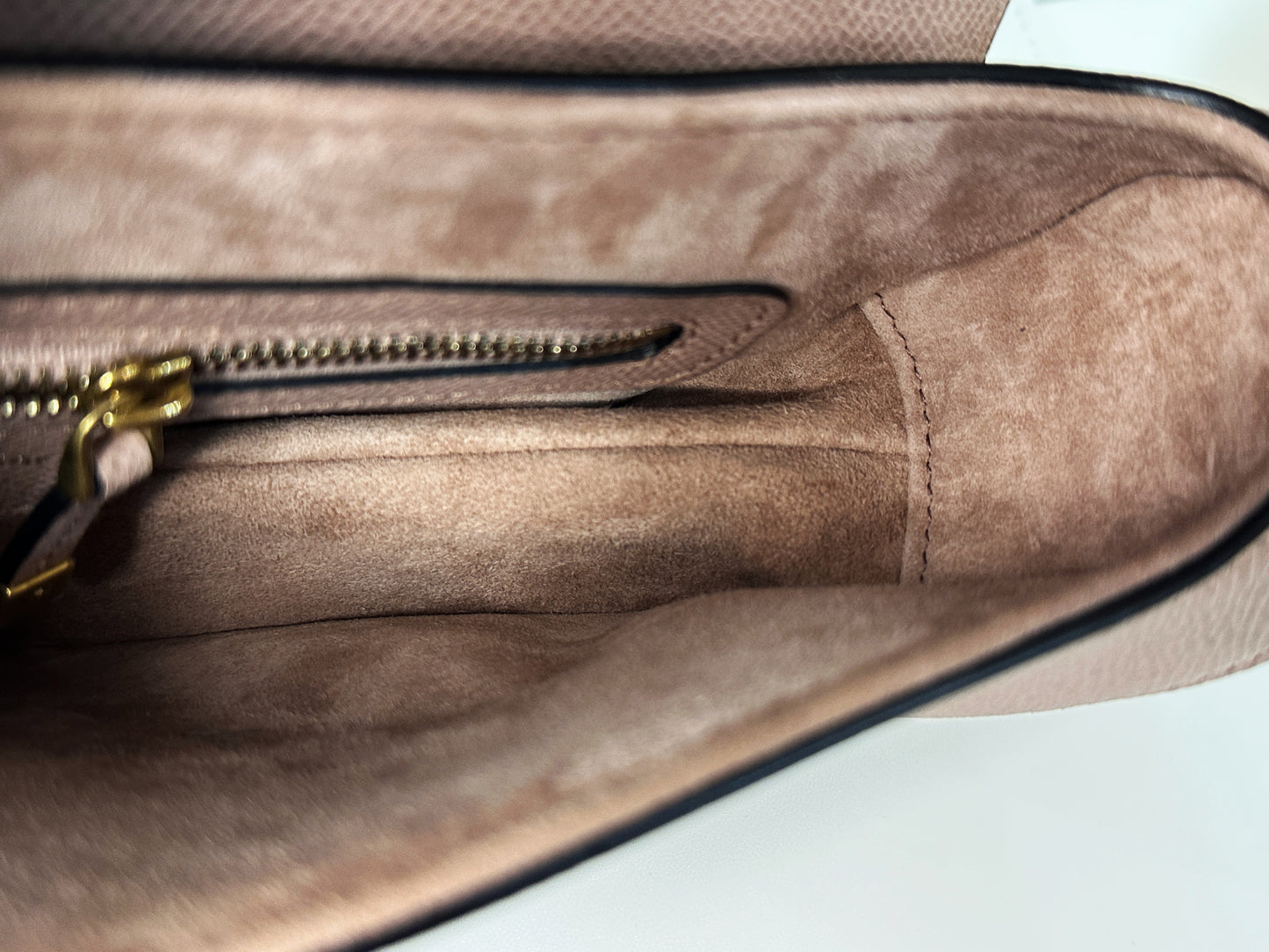 Christian Dior Saddle Bag with Strap Golden Saddle Nude Brush Grained Calfskin 2023 year