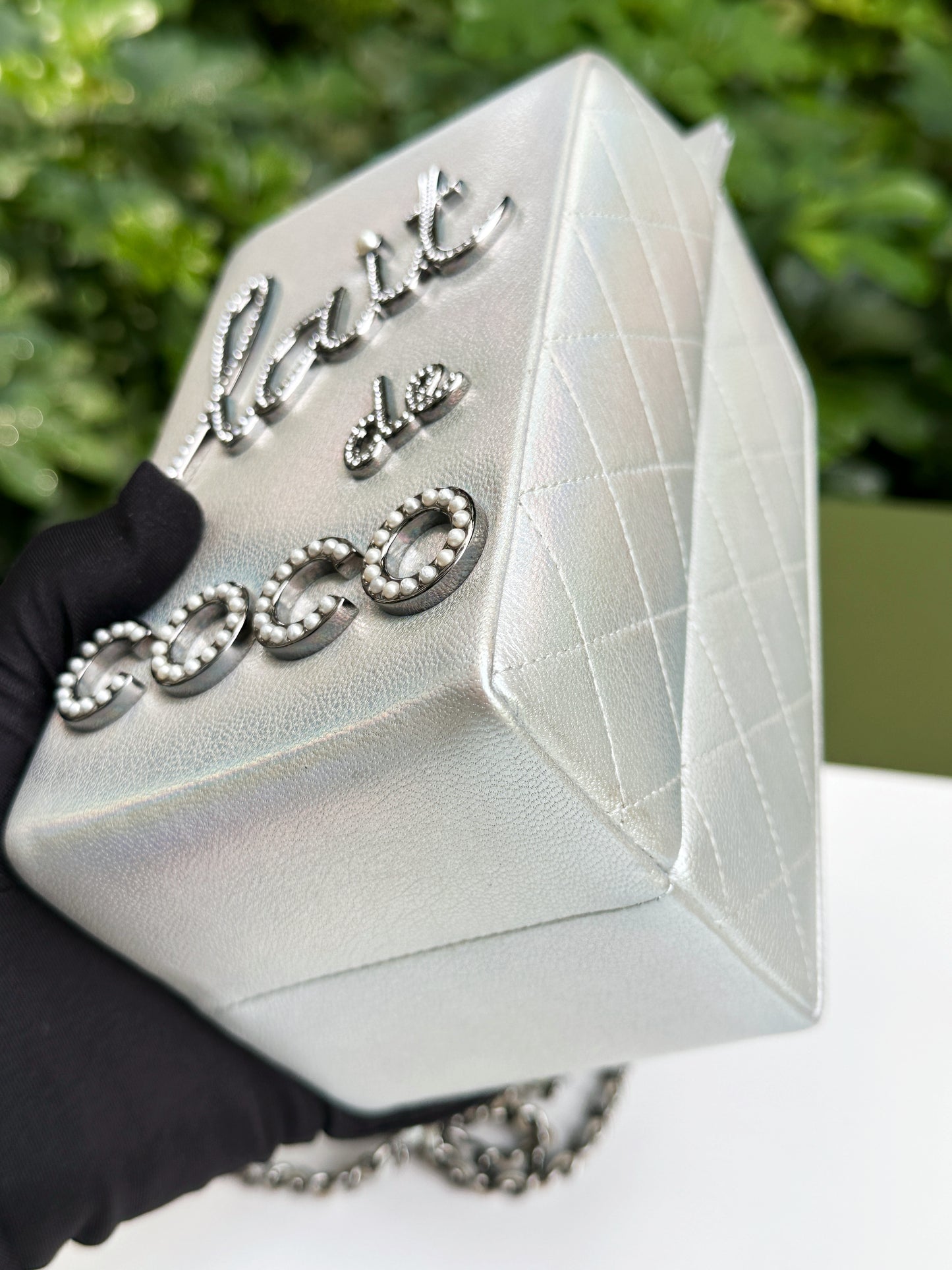 CHANEL RARE LIMITED EDITION LAIT DE COCO MILK CARTON BAG 2033 holo