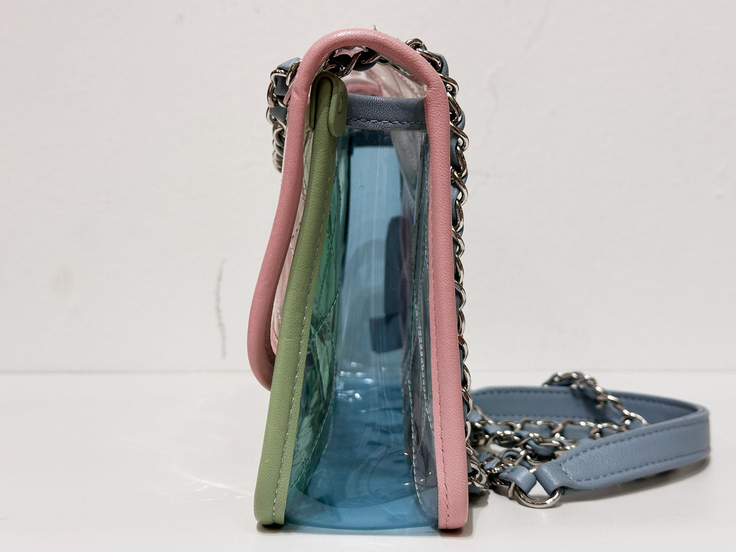 Chanel Coco Splash PVC Medium Flap Bag Pink/Green/Blue 25499 holo