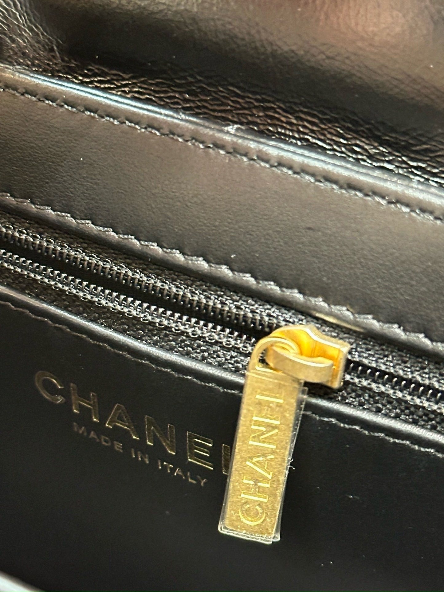 Chanel Lambskin Kelly Shopping Bag Black GHW 19cm