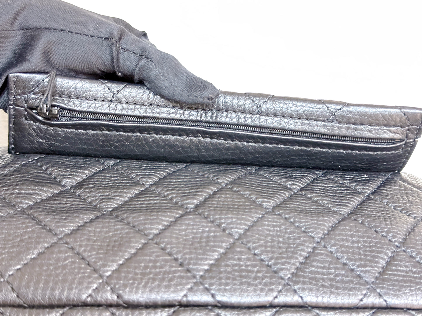 Chanel Calfskin Quilted XXL Travel Flap Bag Black 3038 holo card