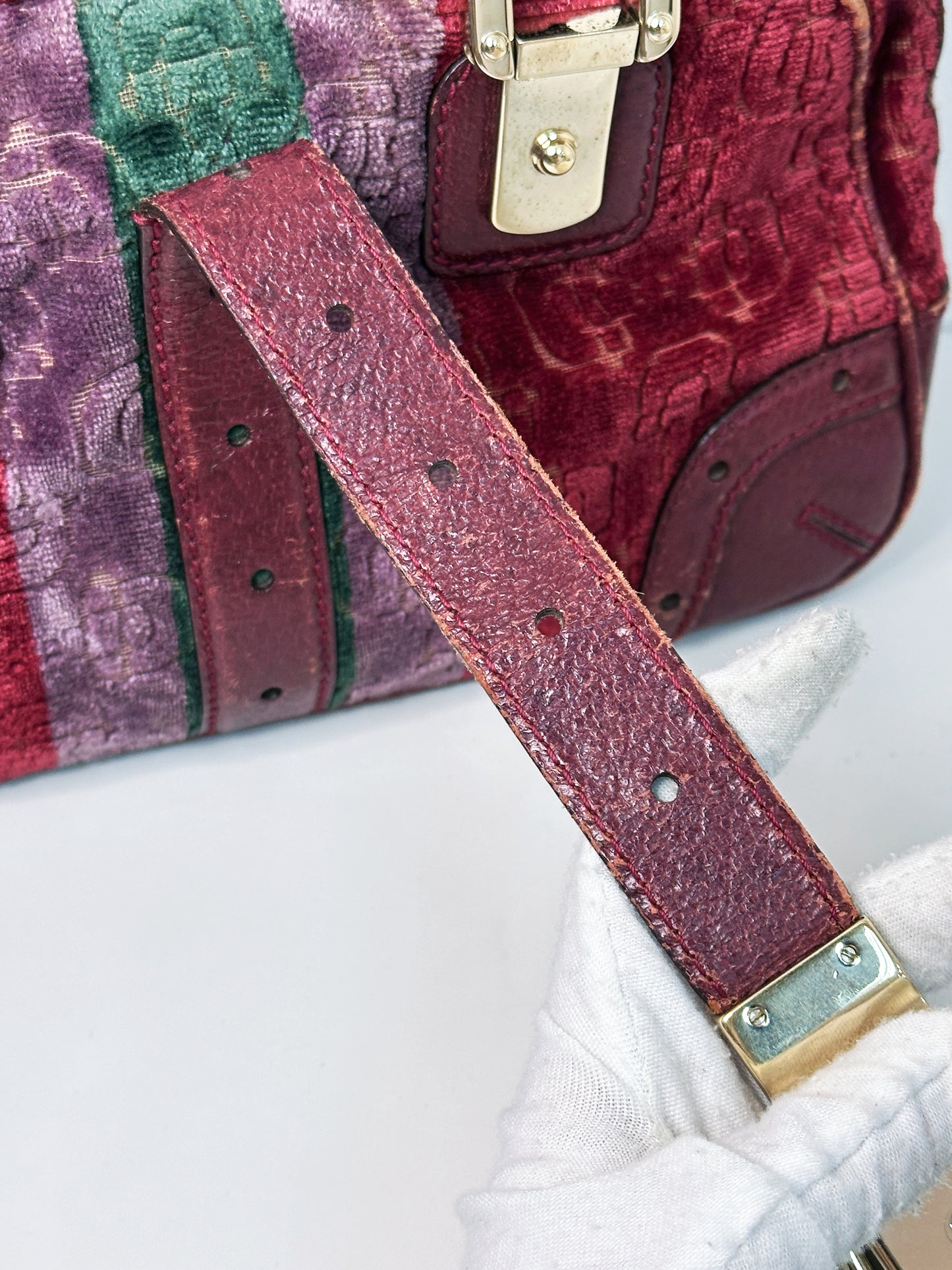 Gucci Borse in Velluto Bordeaux Burgundy HandBag 145