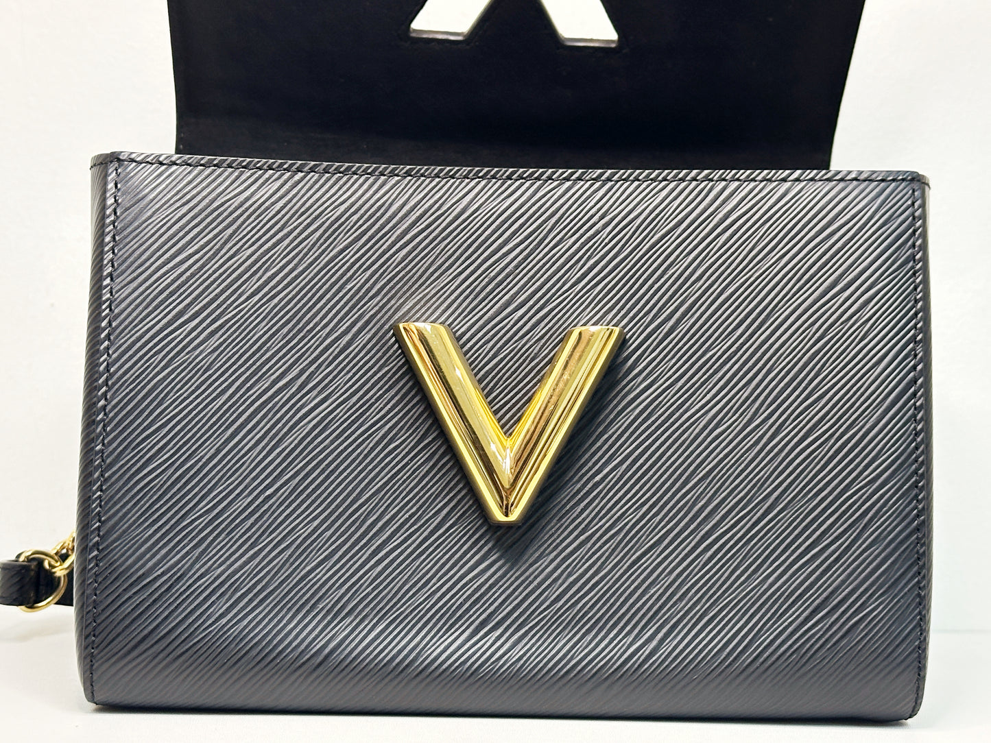 Louis Vuitton Black Epi Leather Sequin Owl MM Twist Bag