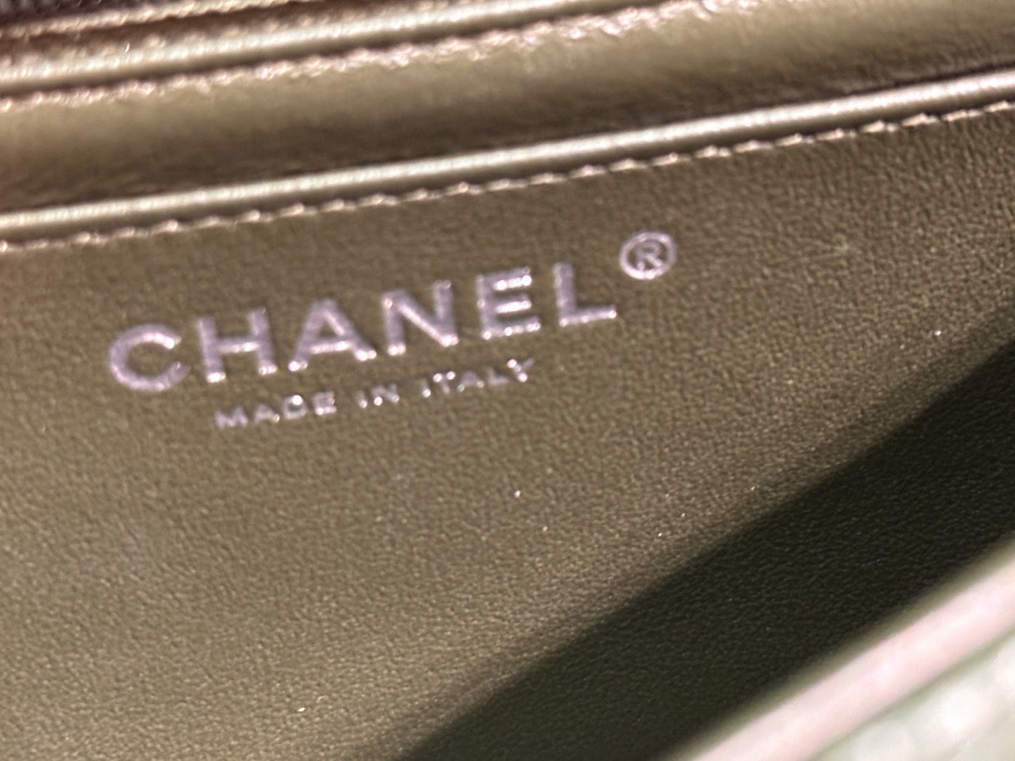 Chanel Mini Rectangular Classic Flap Bag Green