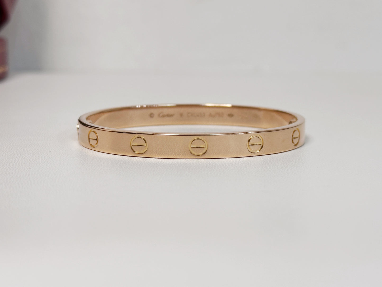 Cartier Love Bracelet Classic Model 18K Rose Gold CVU XXX