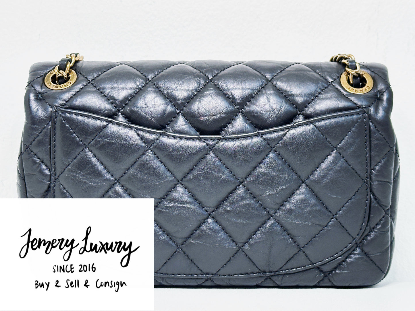 Chanel Mini Limited Edition Aged Calfskin Quilted Medallion Flap Black GHW 2063 holo card
