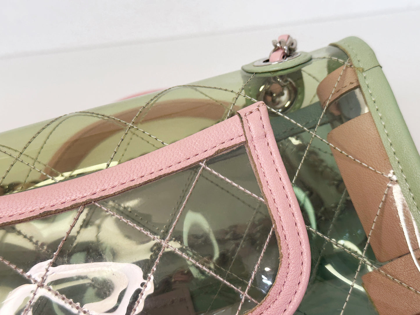 Chanel Coco Splash PVC Mini Flap Bag Green/Blue/Pink 2569 holo