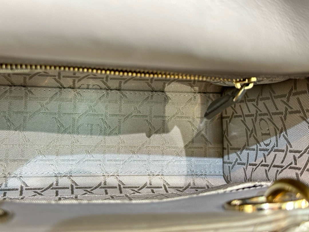 Dior Small Lady Dior My ABCDior Cannage Lambskin Gray 2019year