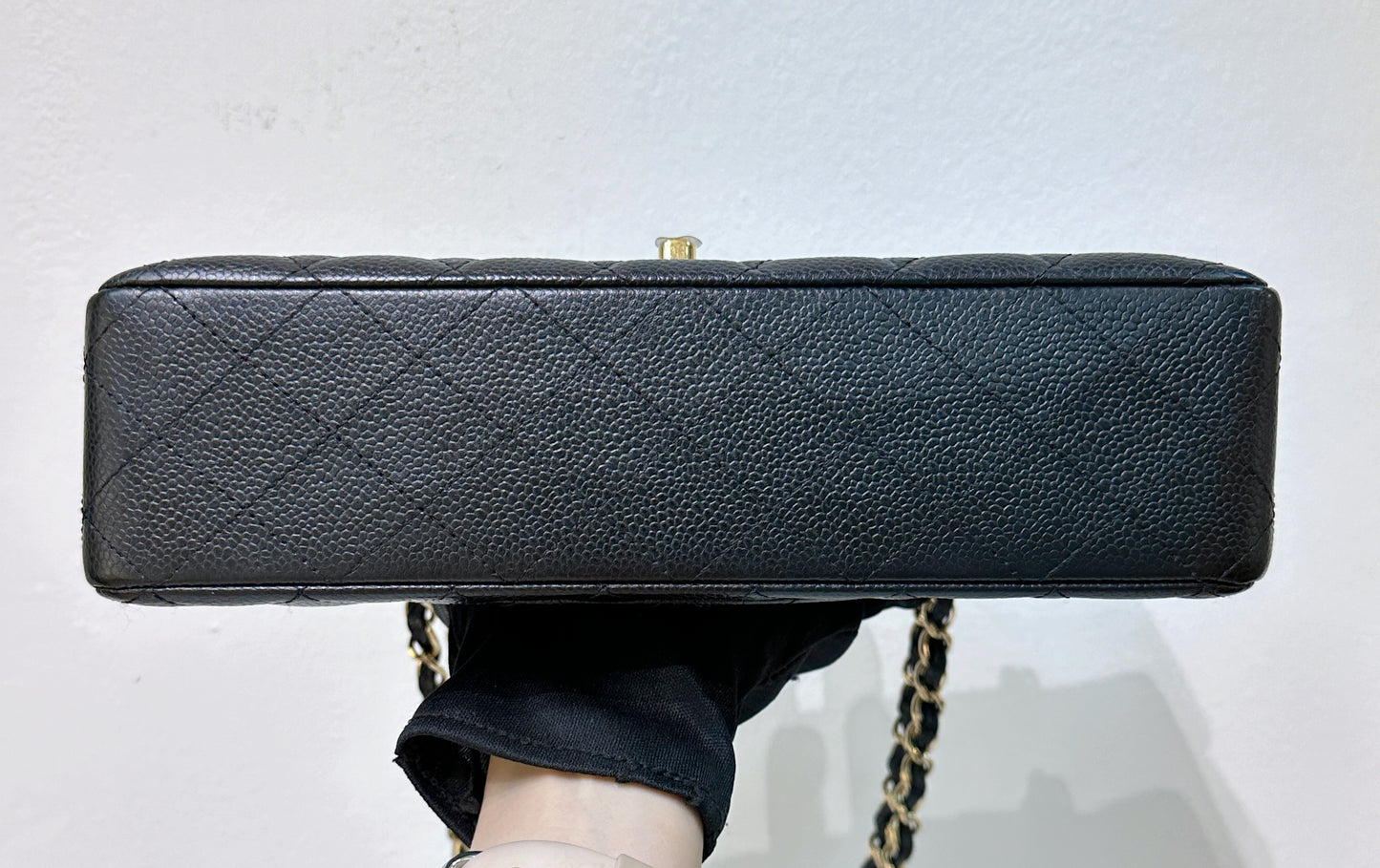 Chanel Medium Classic Flap Caviar Black Gold Hardware