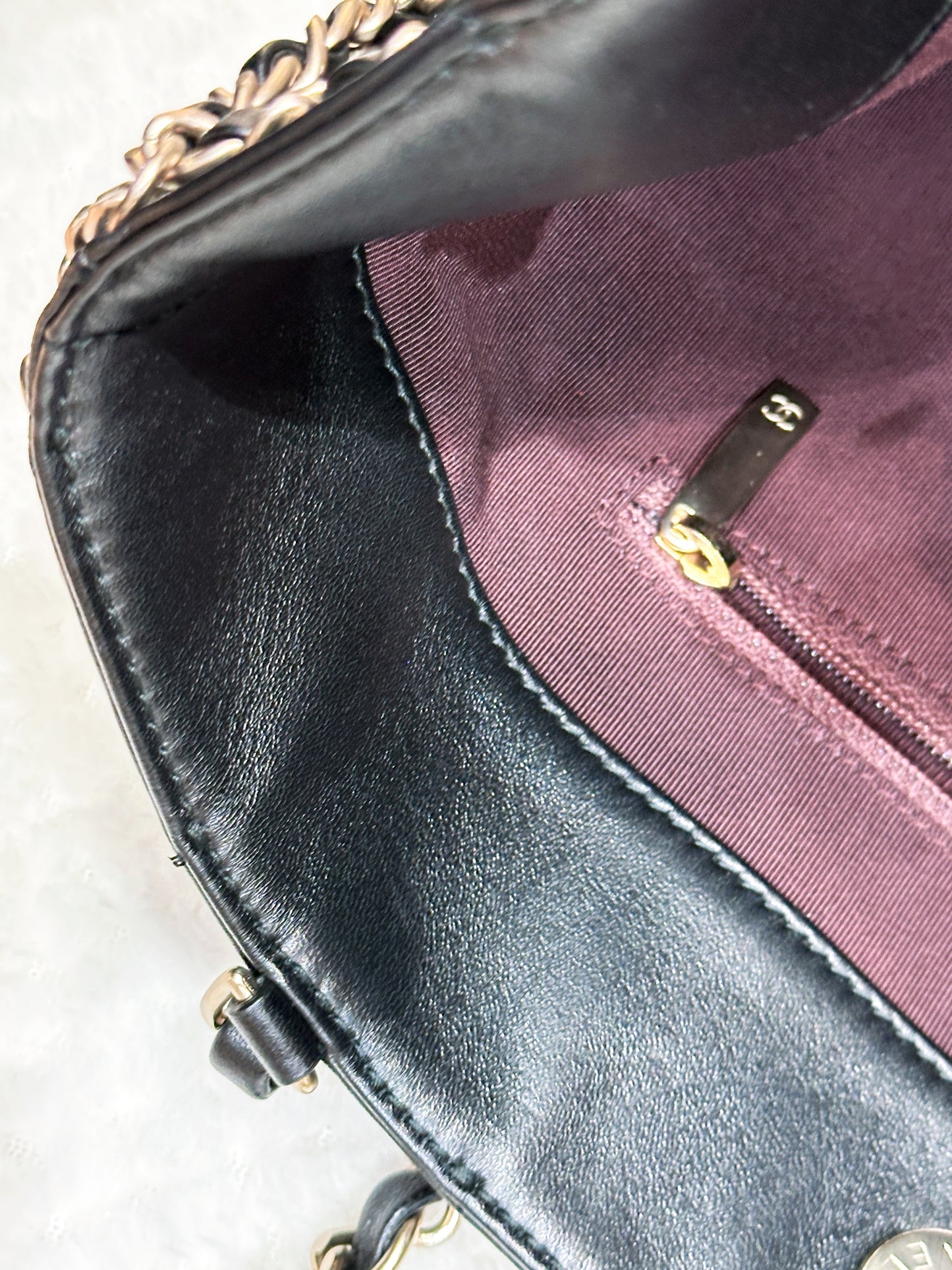 Chanel CC Lambskin Shopping Tote with Chain GHW 2875 holo card