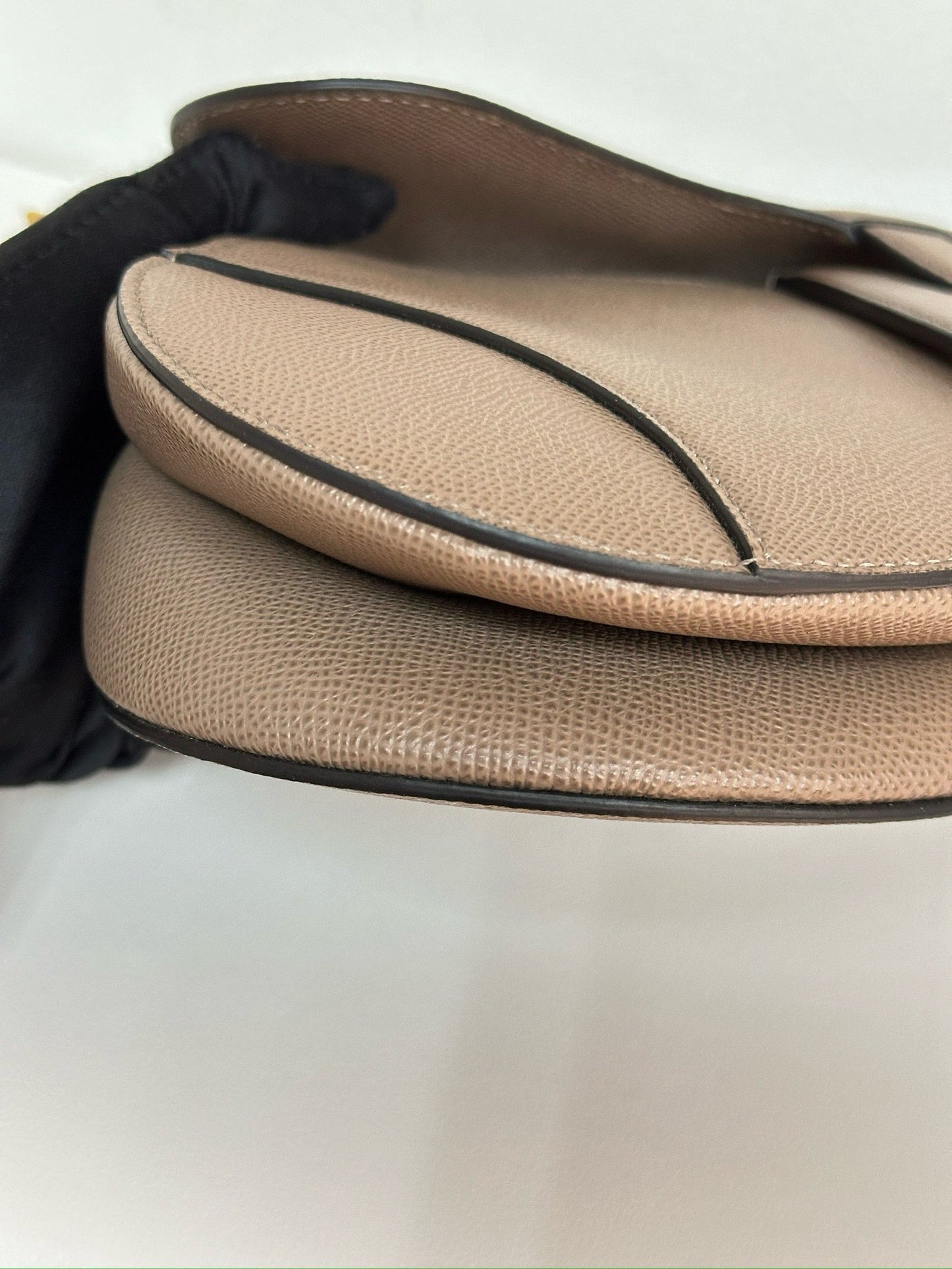 Christian Dior Saddle Bag With Strap Warm Taupe Grained Calfskin 2023 year