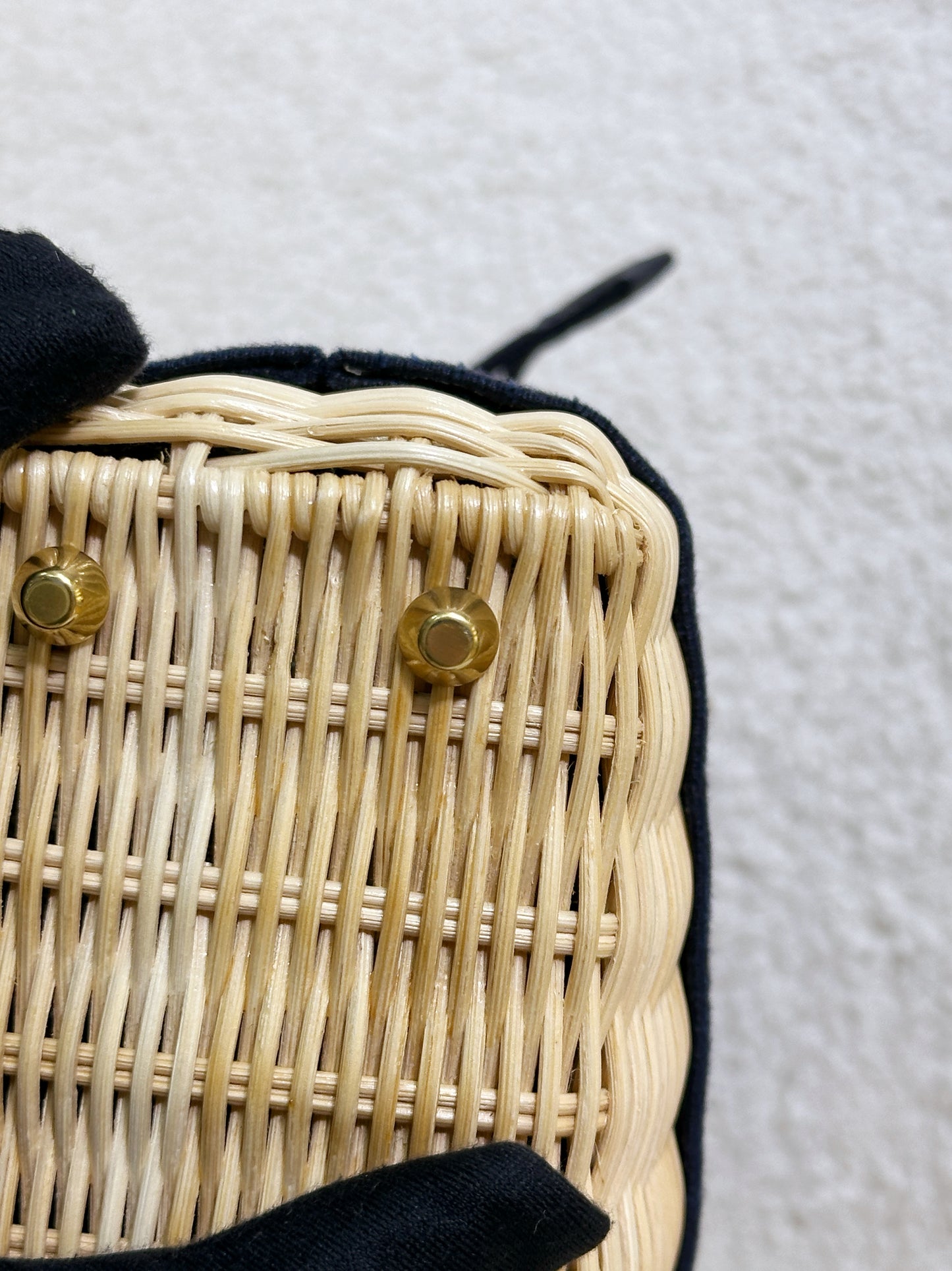 Christian Dior Bicolor Wicker Jacquard Mini Lady Dior Bag