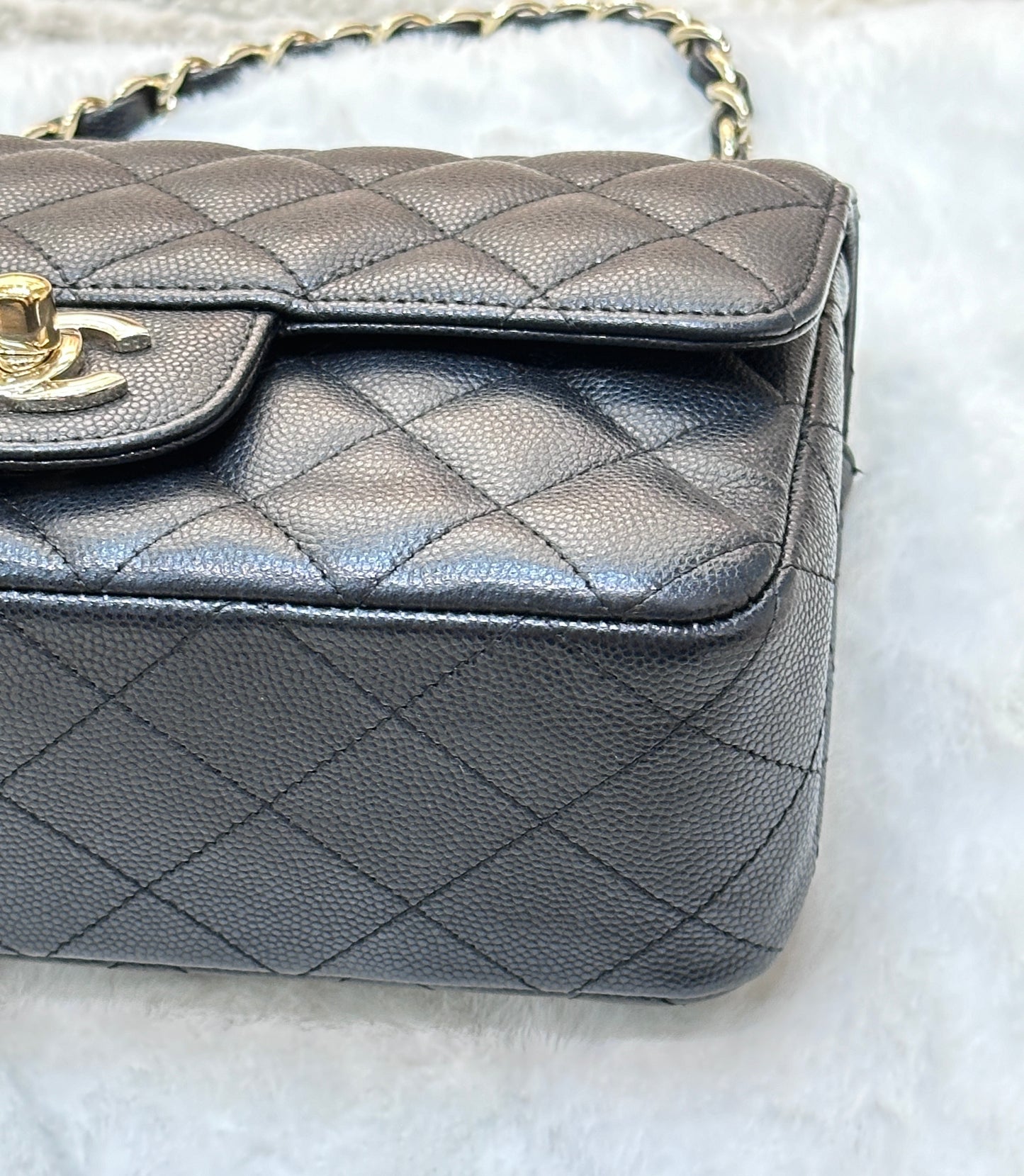 Chanel Mini Rectangular Classic Flap Black Bag GHW 17B