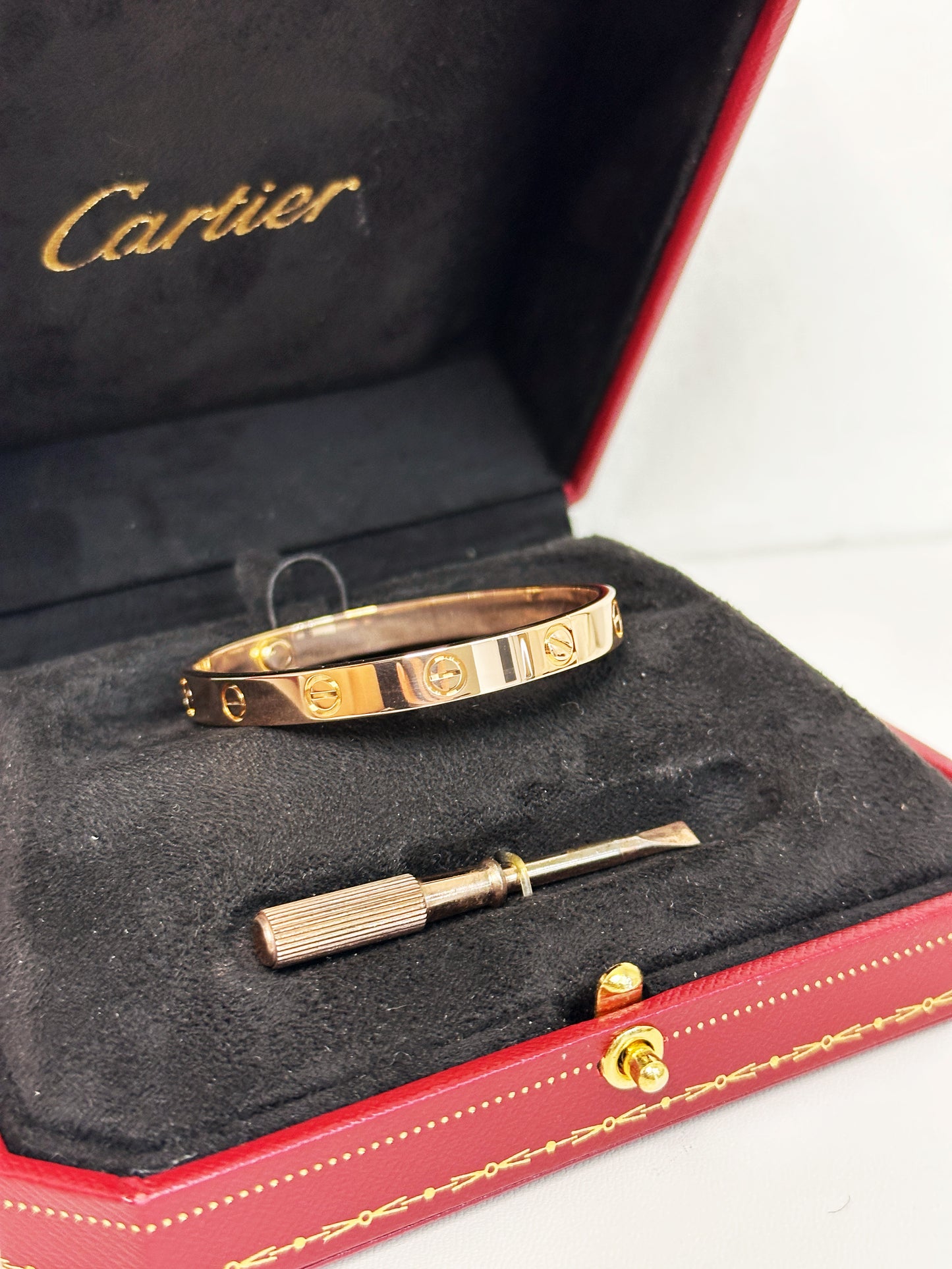Cartier Love Bracelet Classic Model 18K Rose Gold CVU XXX