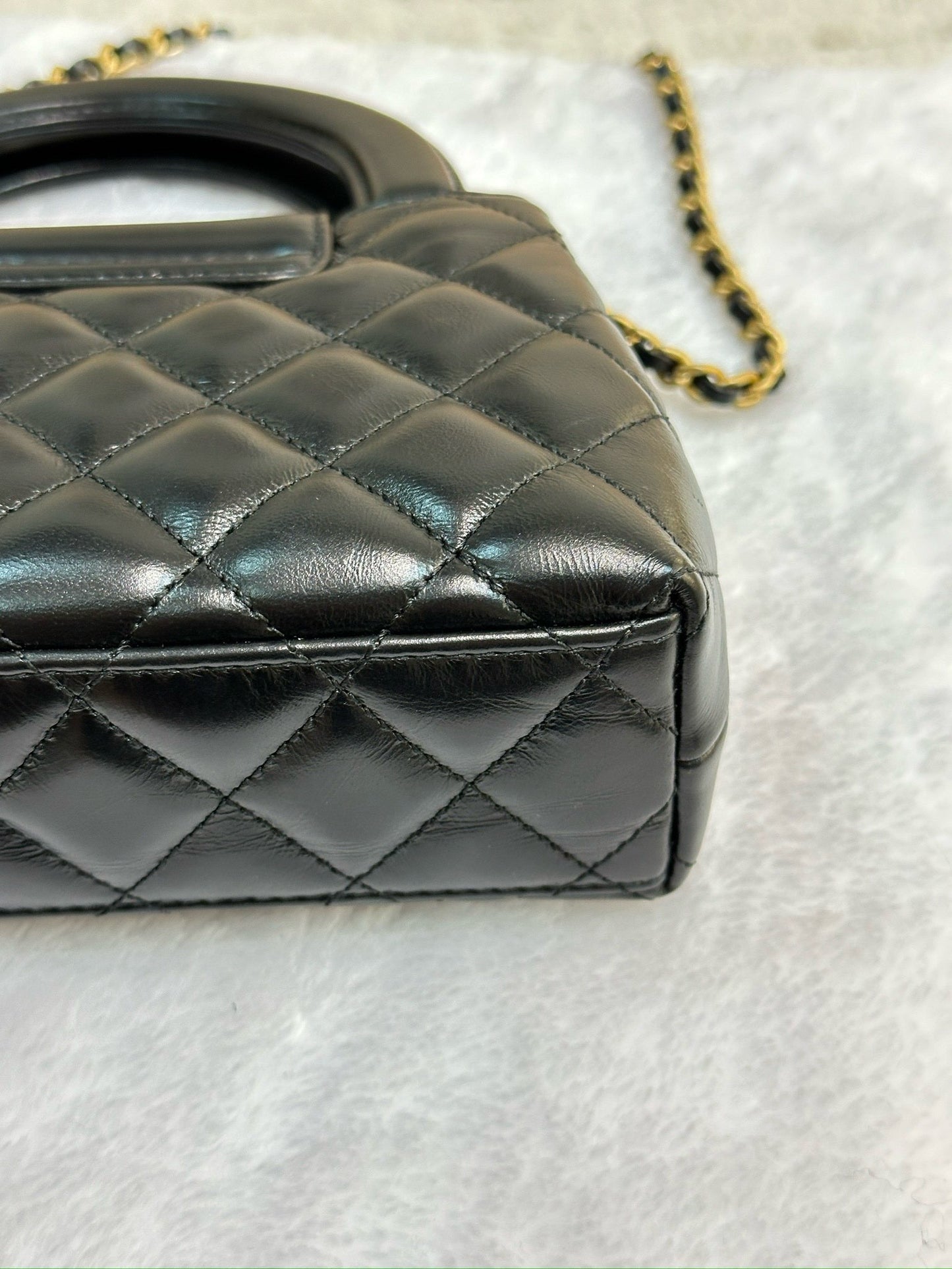 Chanel Lambskin Kelly Shopping Bag Black GHW 19cm