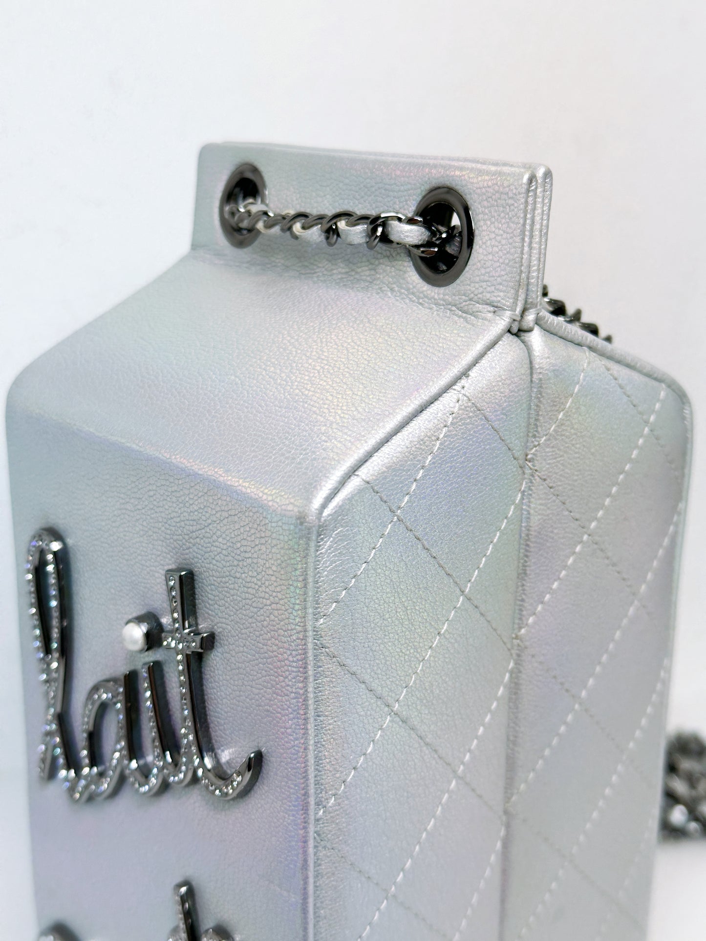 CHANEL RARE LIMITED EDITION LAIT DE COCO MILK CARTON BAG 2009 holo