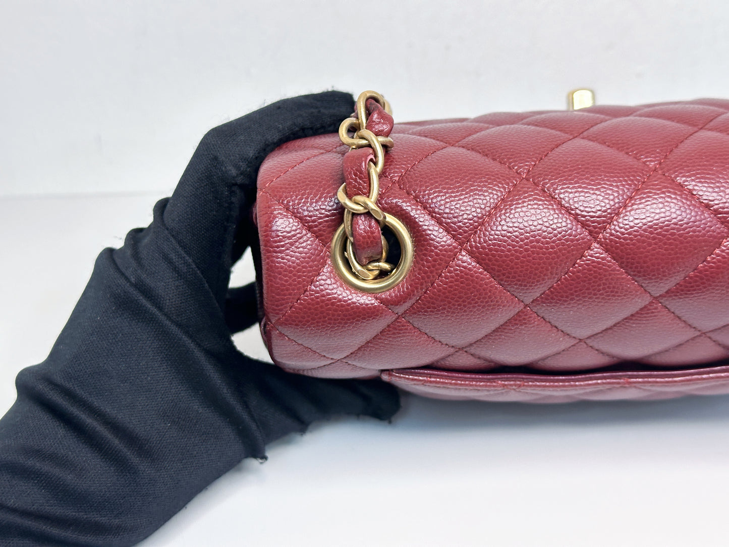 Chanel 18C Timeless Classic Mini Rectangular Flap Iridescent 2512 holo card