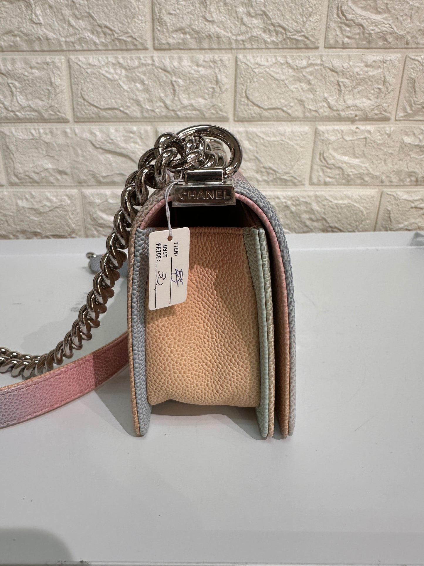 Chanel Rainbow Quilred Caviar LeBoy Bag Small