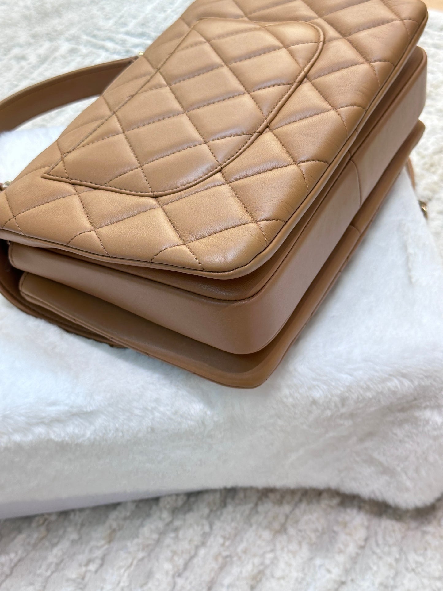 CHANEL Small Trendy CC Handle Flap Bag 19K Brown