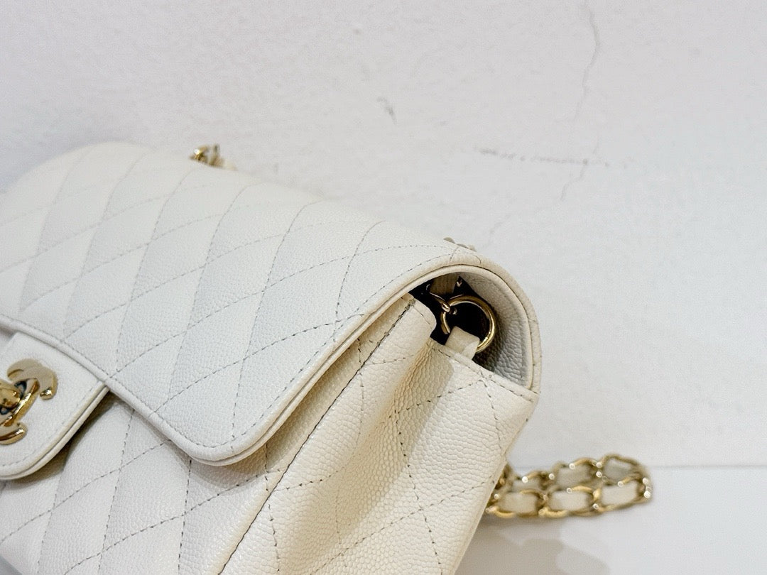 Chanel Mini Rectangle Caviar ivory 17C GHW 2339 holo