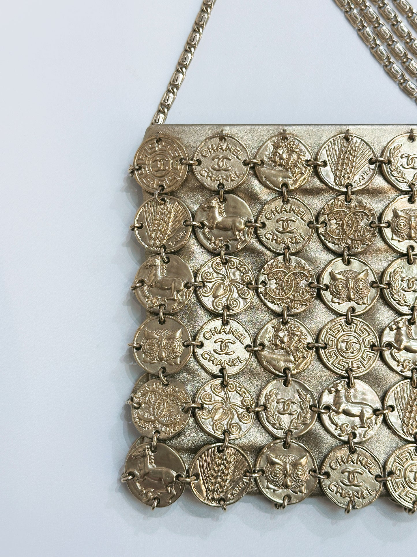 Chanel 18C Gold Medal Evening in Greece Bag Style 2488 holo card
