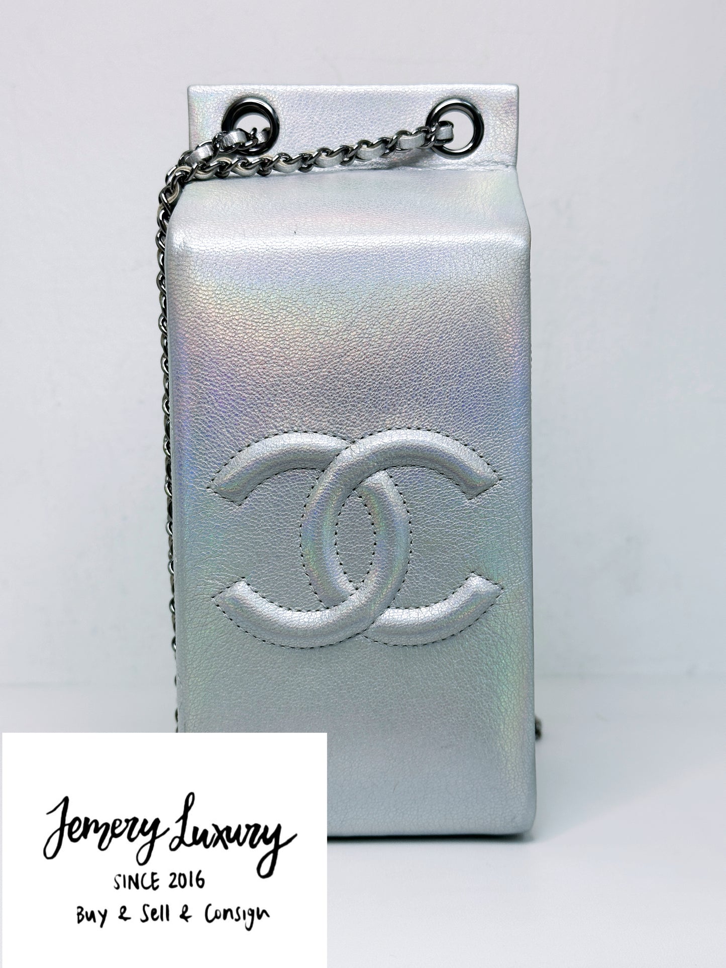 CHANEL RARE LIMITED EDITION LAIT DE COCO MILK CARTON BAG 2009 holo