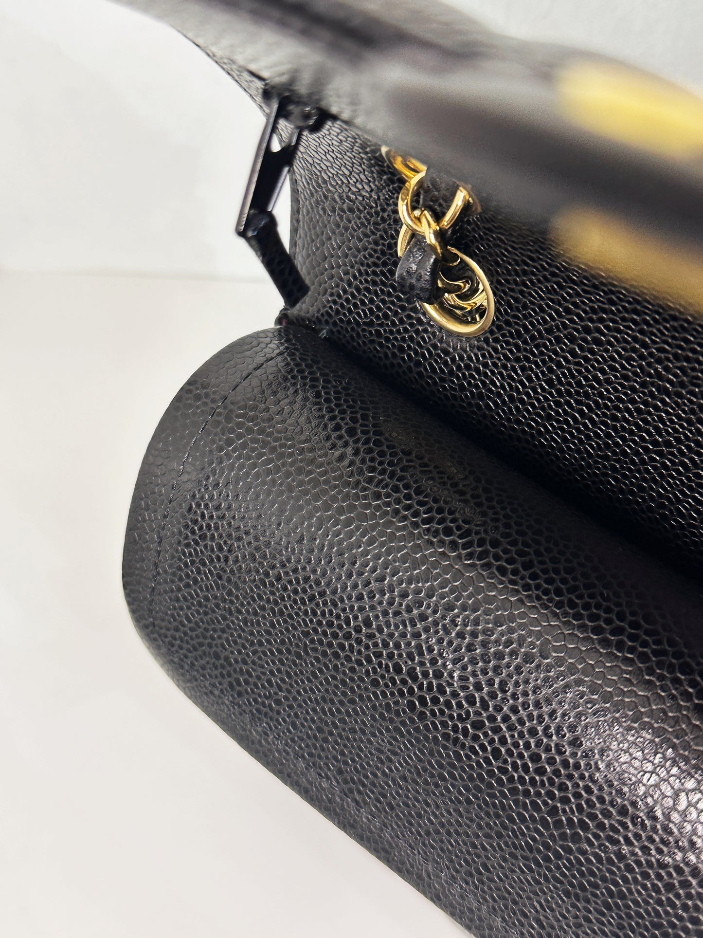 Chanel Small Classic Quilted Caviar Double Flap Bag Black TLLT Microchip