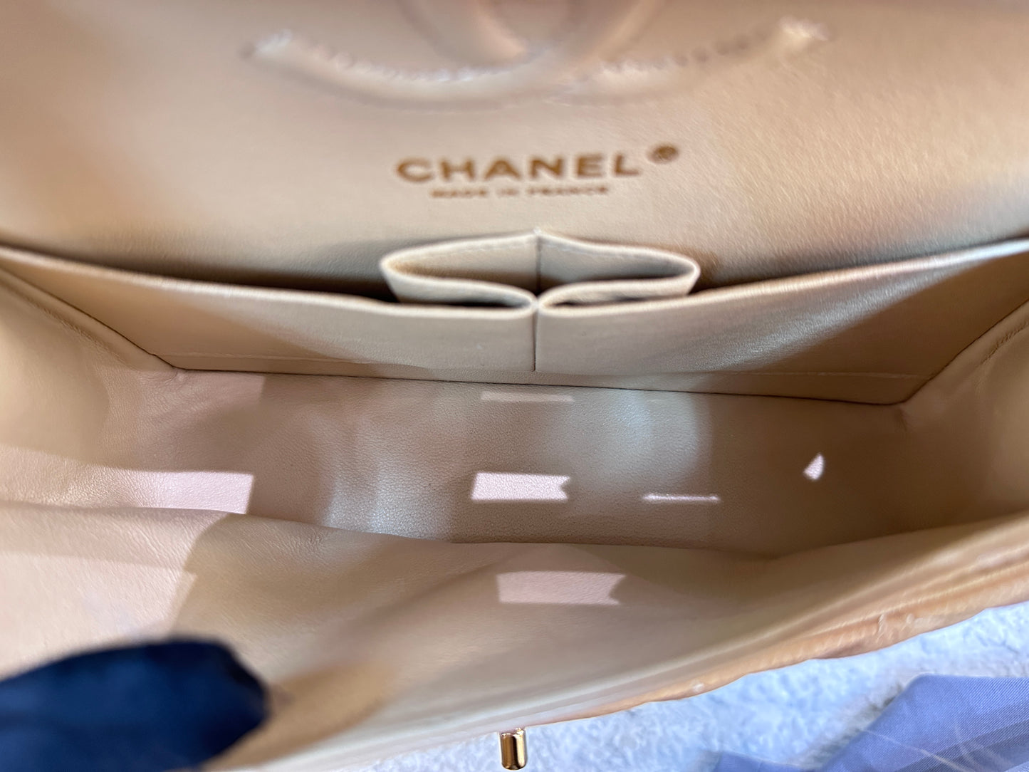 Chanel Classic Small Beige Caviar GHW