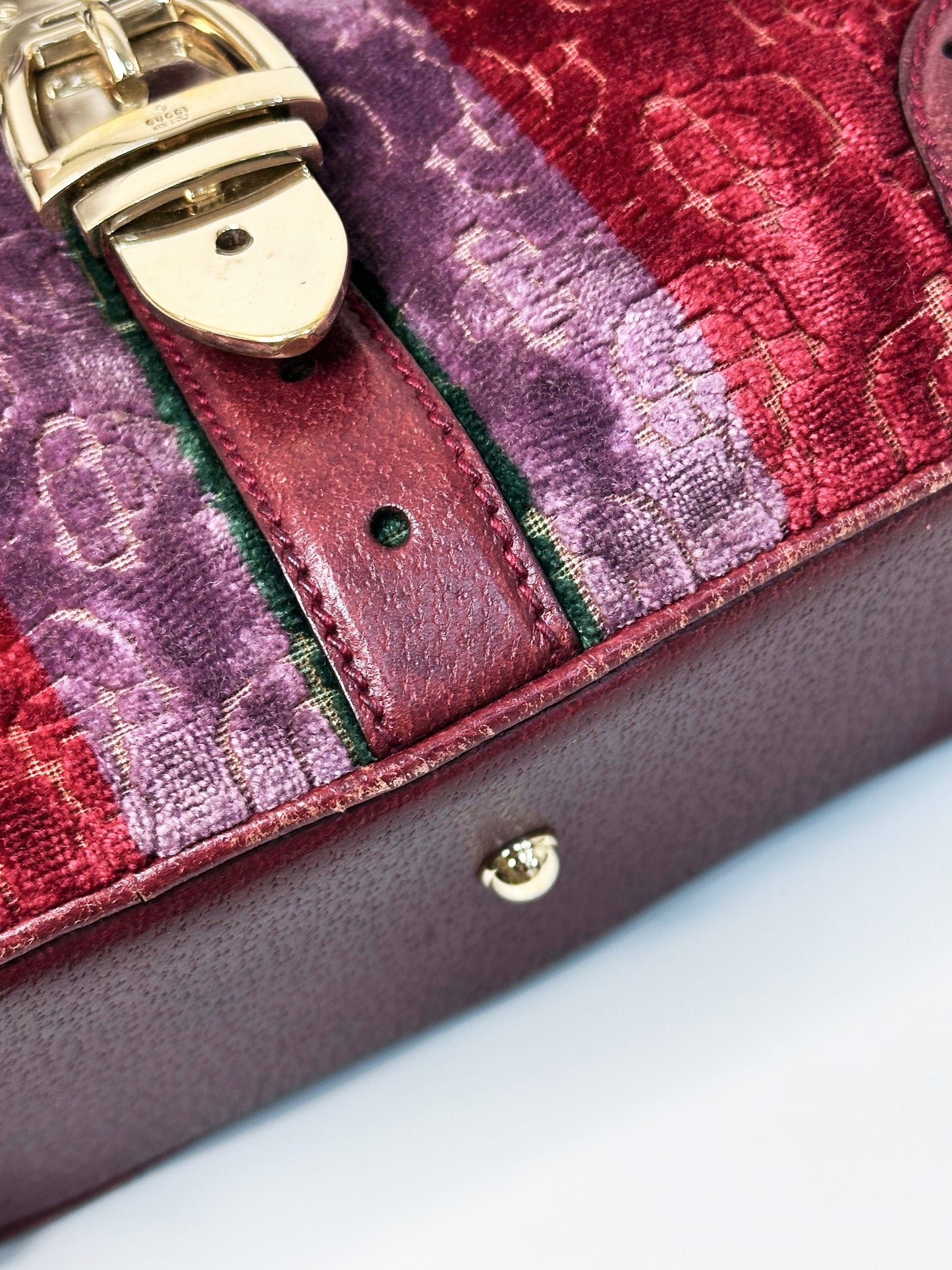 Gucci Borse in Velluto Bordeaux Burgundy HandBag 145
