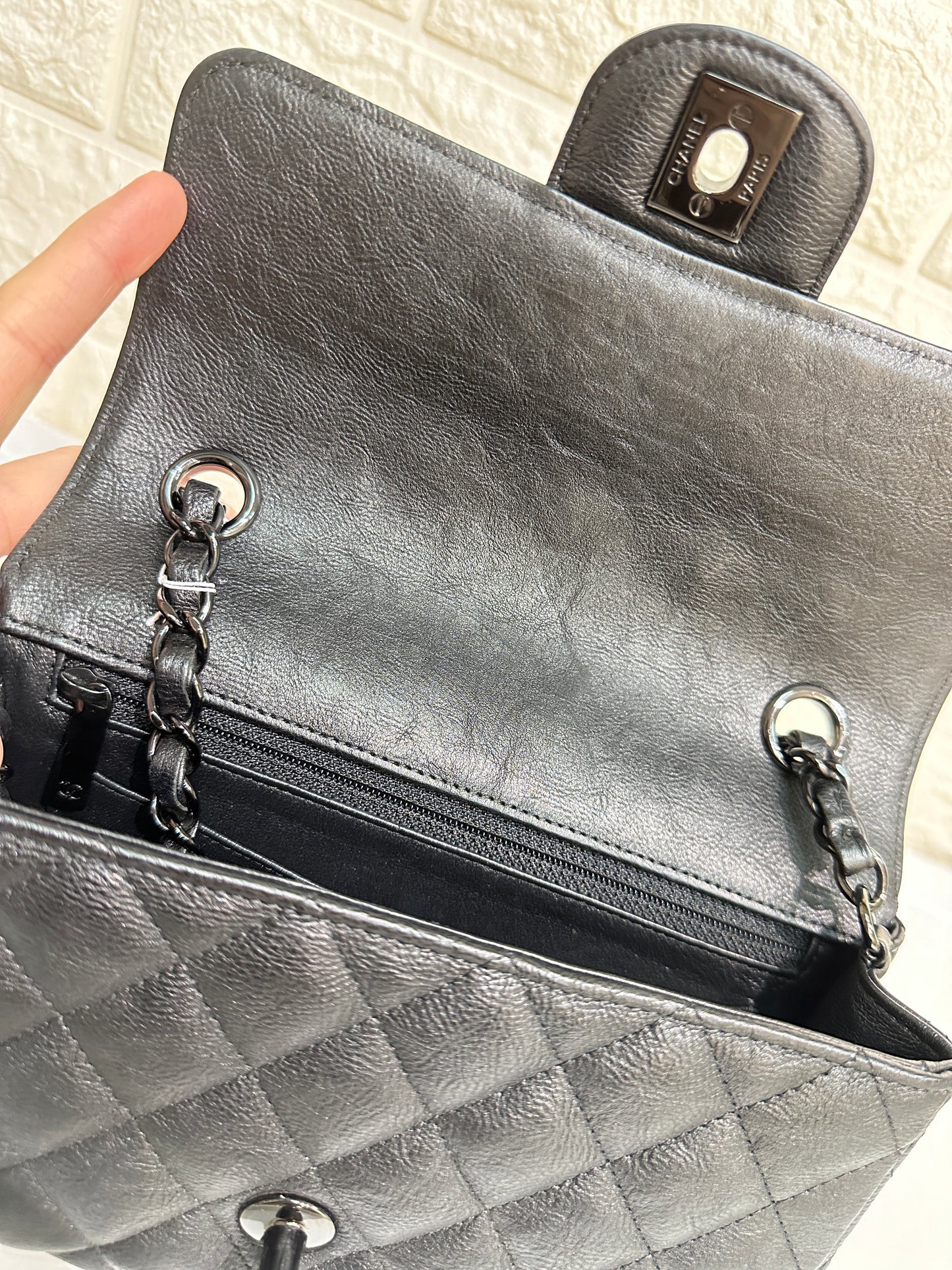 Chanel Mini Rectangle Black Calfskin BHW