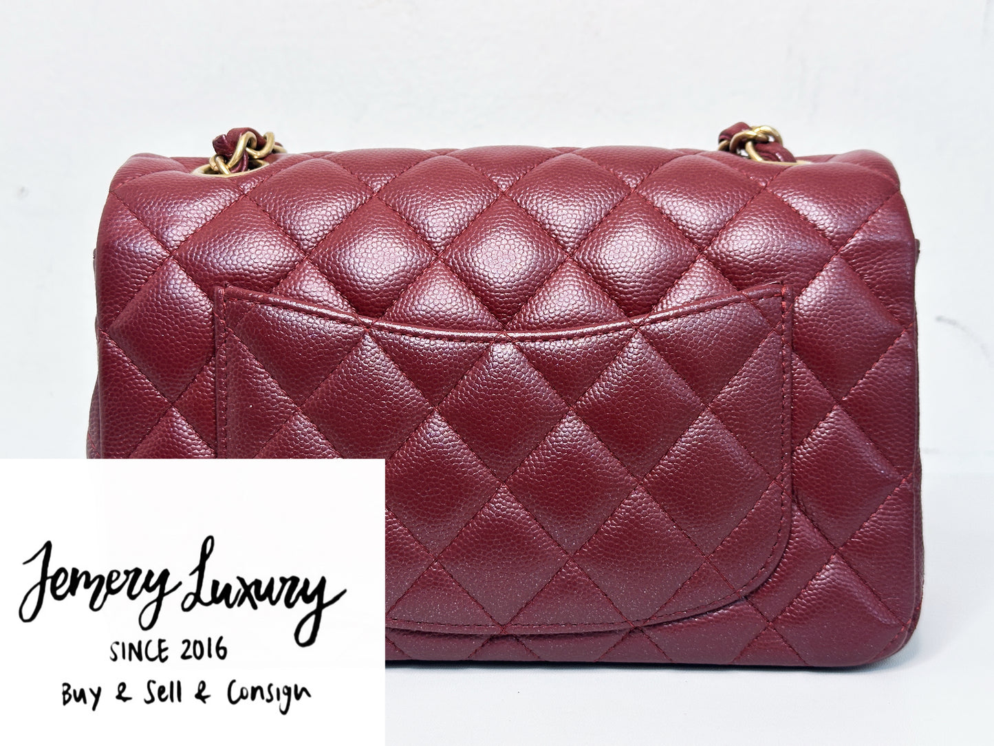 Chanel 18C Timeless Classic Mini Rectangular Flap Iridescent 2512 holo card