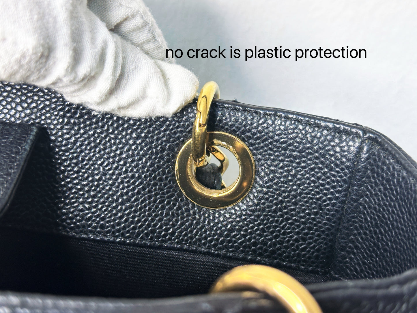 Chanel Caviar Quilted Petit Shopping Tote PST Black 1506 holo card