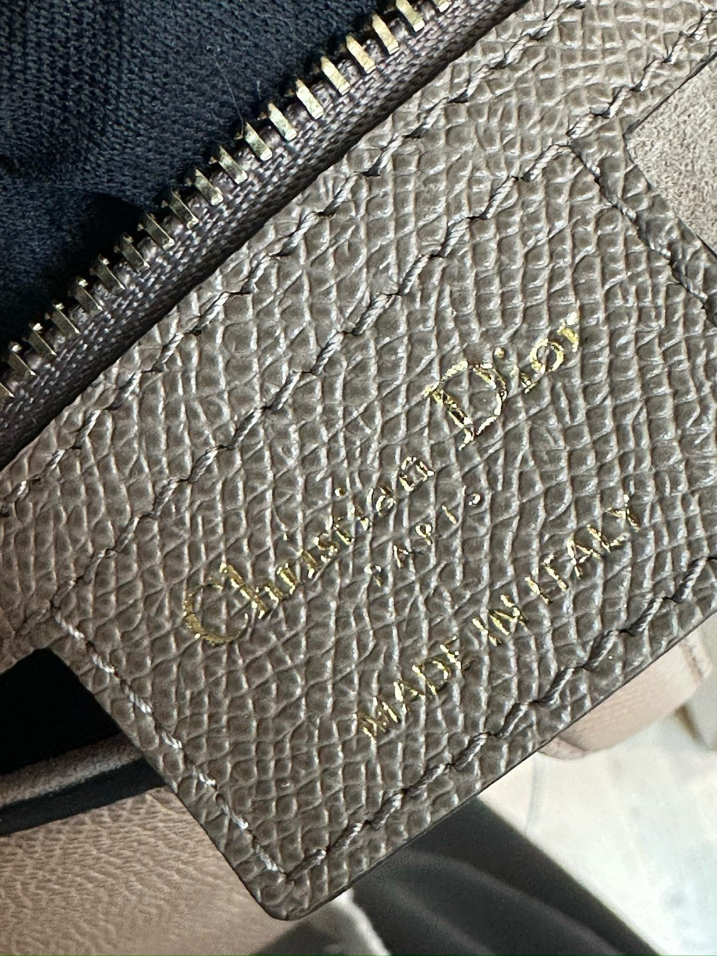 Christian Dior Saddle Bag With Strap Warm Taupe Grained Calfskin 2023 year