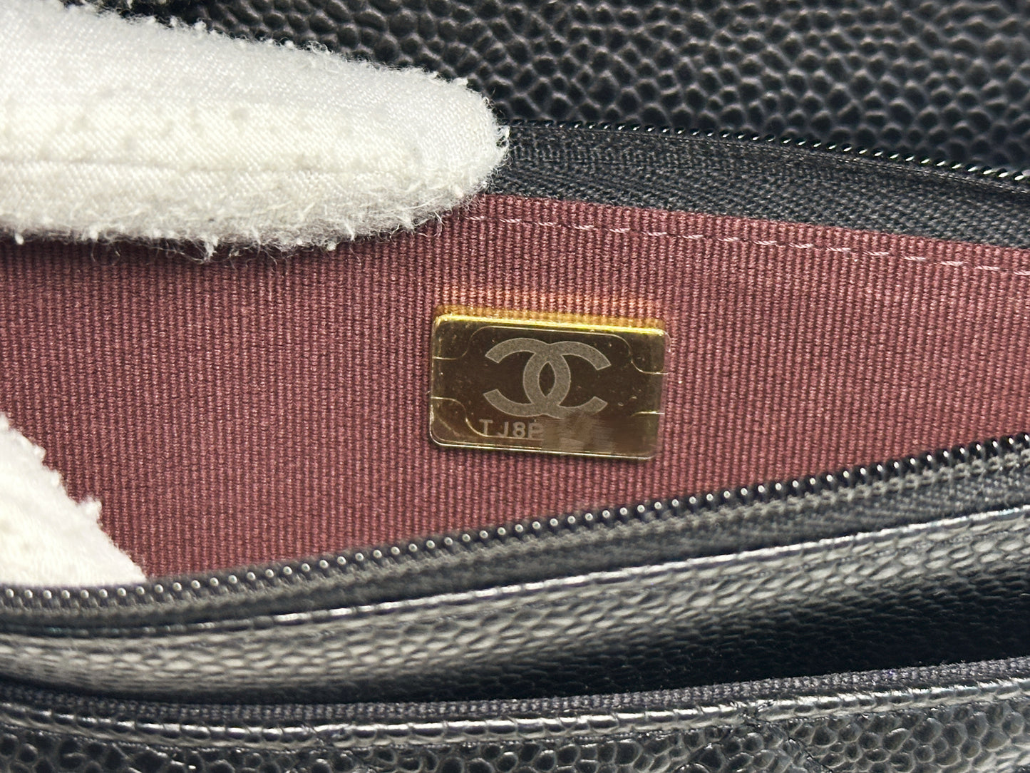 Chanel Classic Wallet on Chain Caviar Black GHW TJ8P microchip