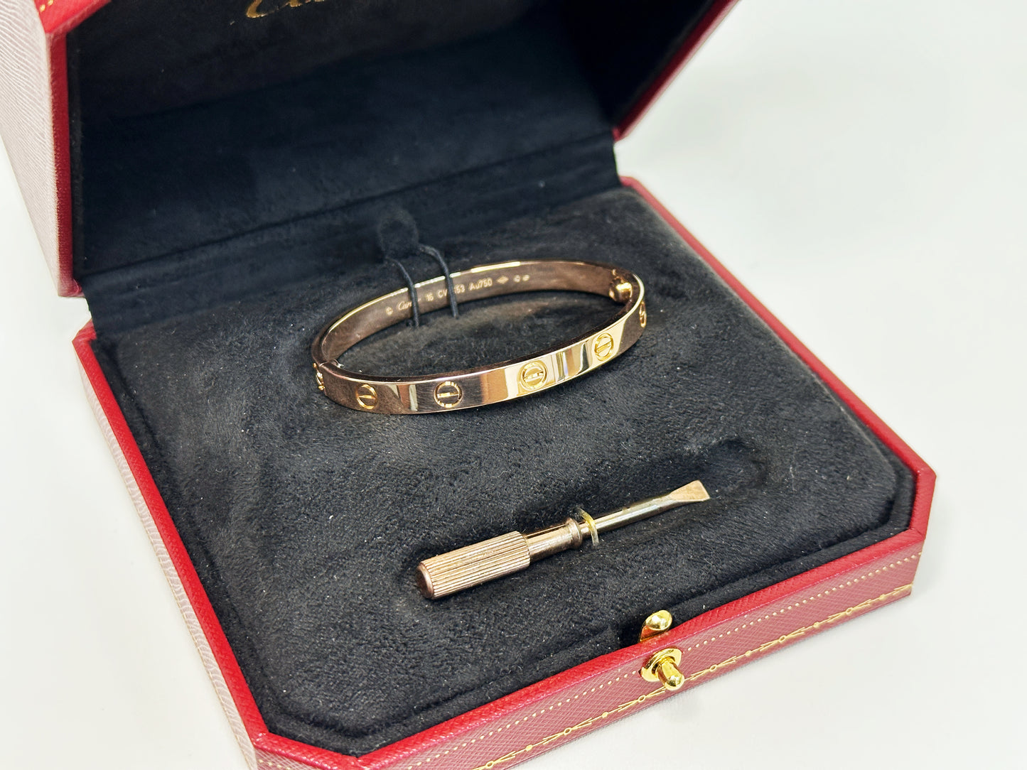 Cartier Love Bracelet Classic Model 18K Rose Gold CVU XXX