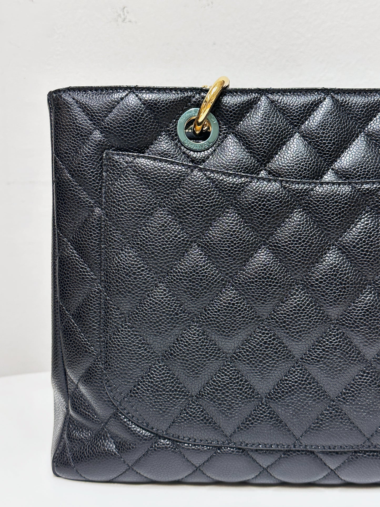 Chanel Caviar Grand Shopping Tote GST Black GHW 2021 holo card