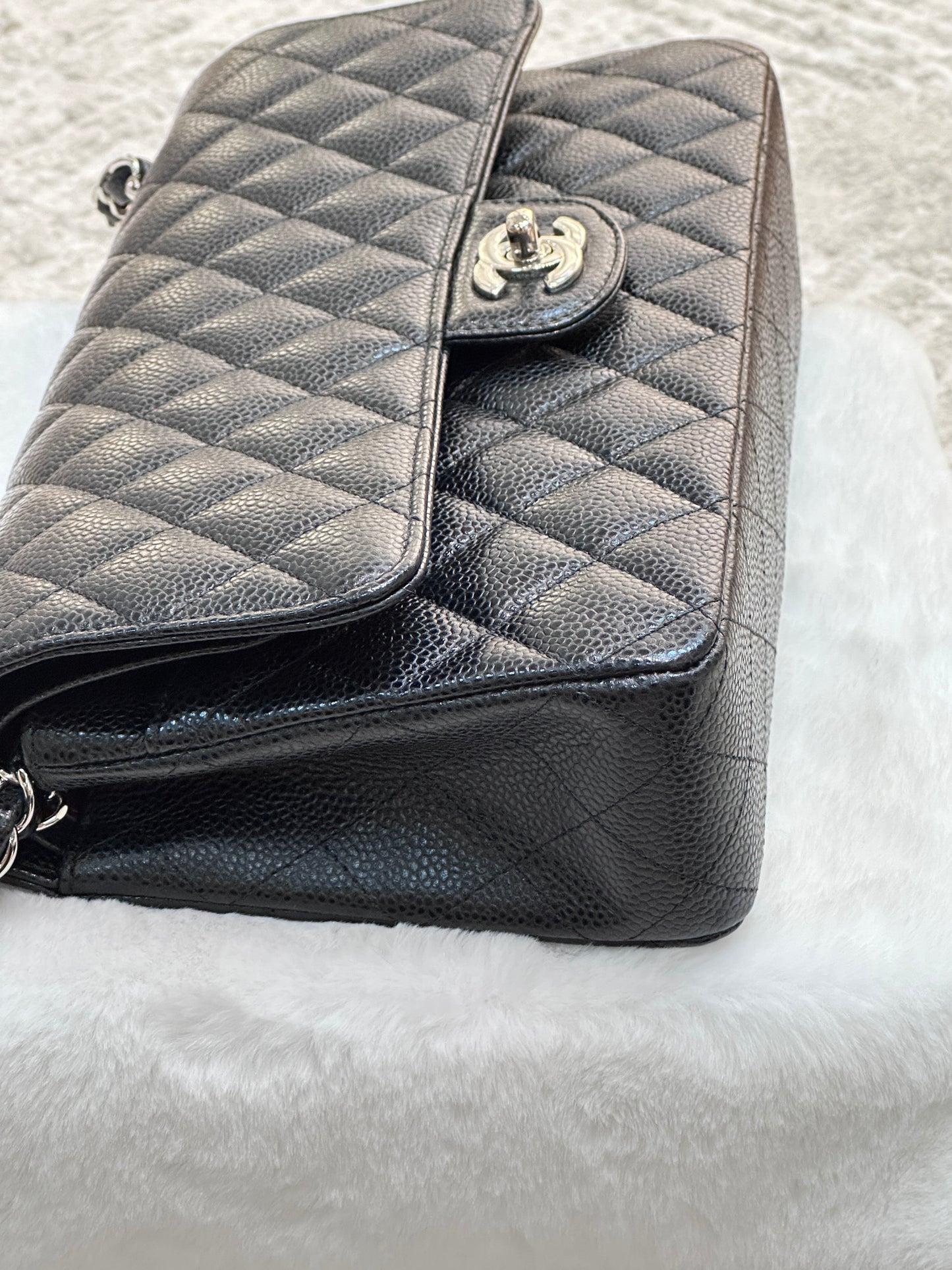 Chanel Medium Classic Flap Bag Caviar Black SHW