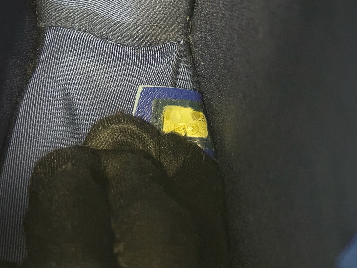 CHANEL Caviar Quilted Small Sunset On The Sea Flap Blue 2721 holo card