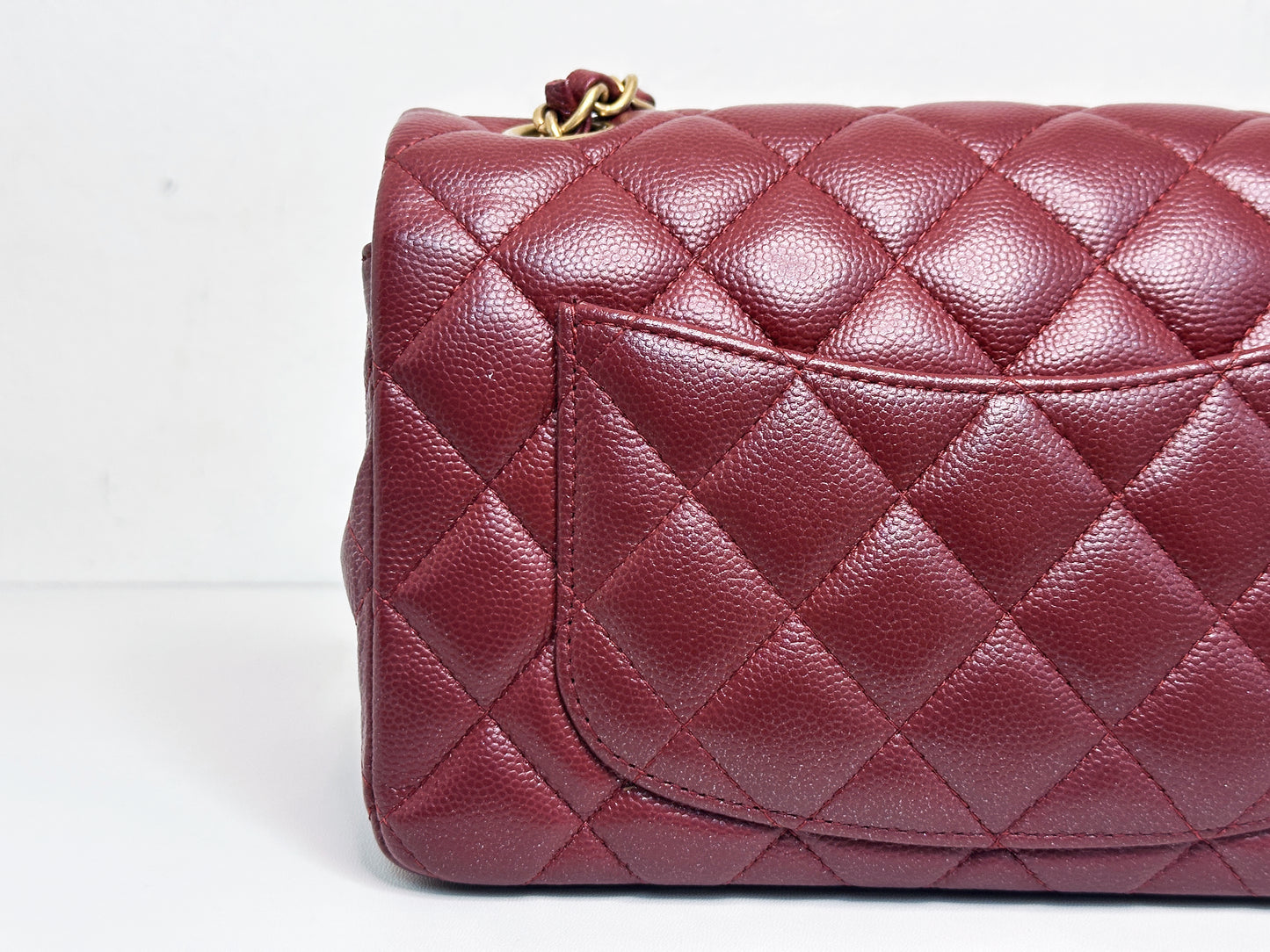 Chanel 18C Timeless Classic Mini Rectangular Flap Iridescent 2512 holo card