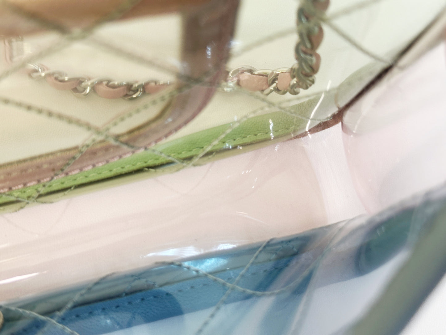 Chanel Coco Splash PVC Mini Flap Bag Green/Blue/Pink 2569 holo
