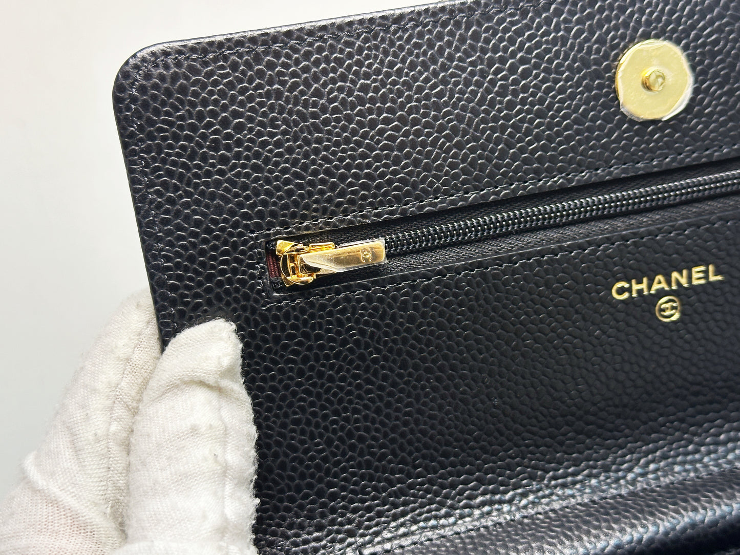 Chanel Classic Wallet on Chain Caviar Black GHW TJ8P microchip