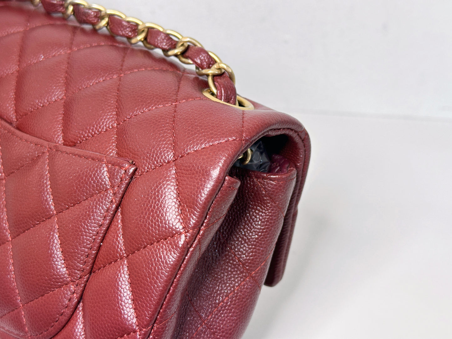 Chanel 18C Timeless Classic Mini Rectangular Flap Iridescent 2512 holo card