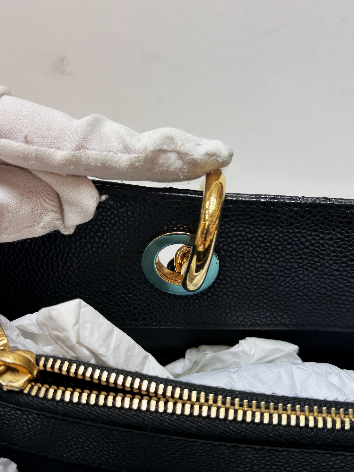 Chanel Caviar Grand Shopping Tote GST Black GHW 2021 holo card