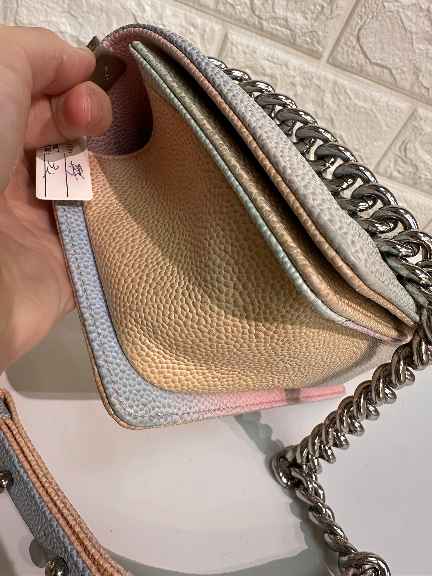 Chanel Rainbow Quilred Caviar LeBoy Bag Small