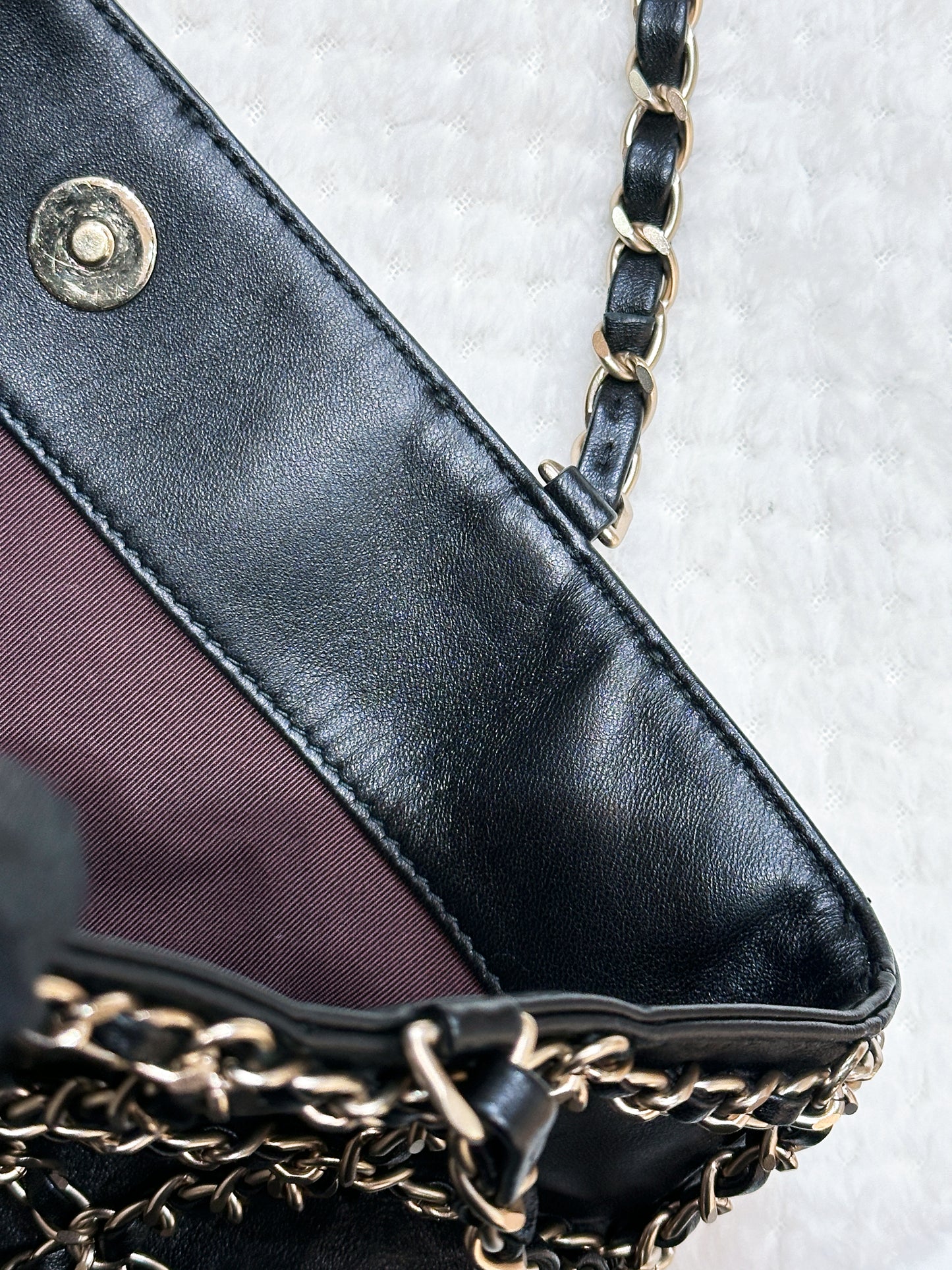 Chanel CC Lambskin Shopping Tote with Chain GHW 2875 holo card