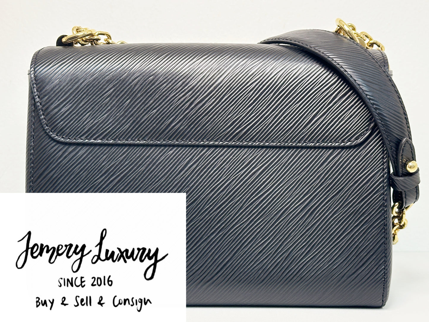 Louis Vuitton Black Epi Leather Sequin Owl MM Twist Bag